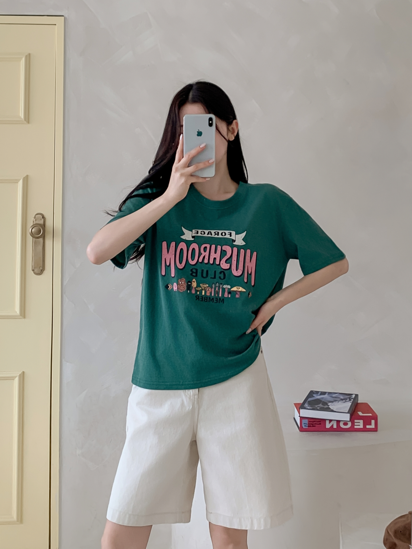 コットンラウンドネックベーシック半袖ロゴTシャツ | 詳細画像18