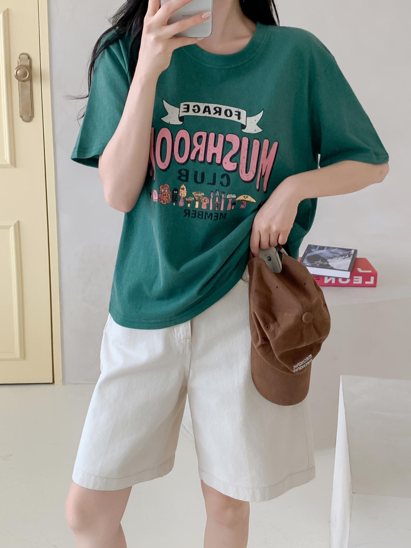 コットンラウンドネックベーシック半袖ロゴTシャツ | 詳細画像19