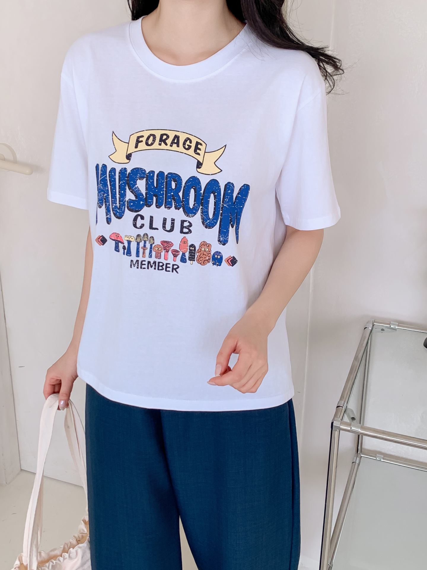 コットンラウンドネックベーシック半袖ロゴTシャツ | 詳細画像29