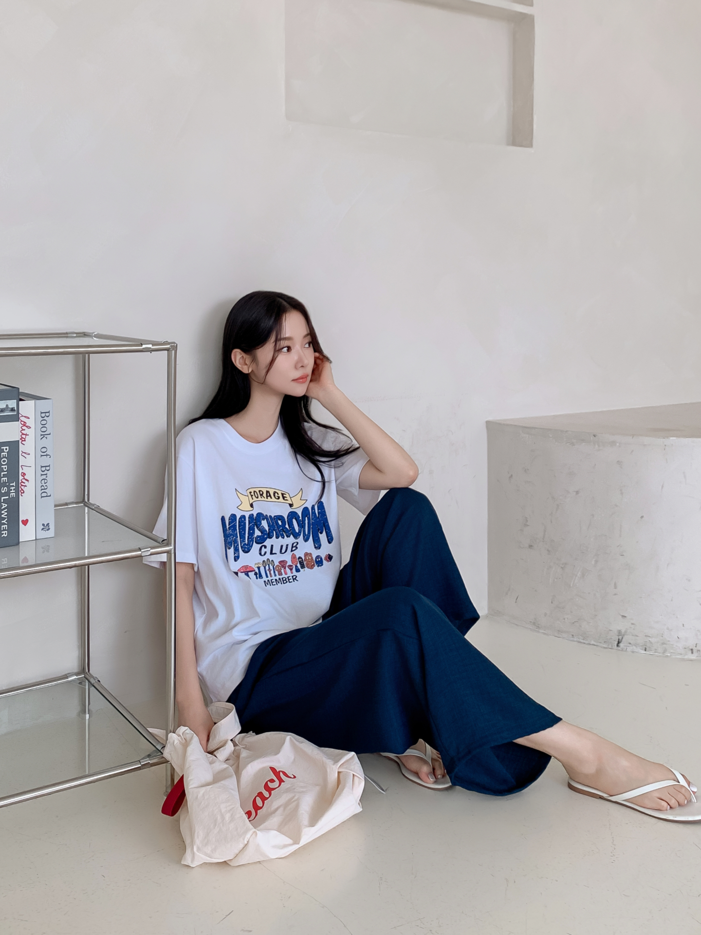コットンラウンドネックベーシック半袖ロゴTシャツ | 詳細画像36