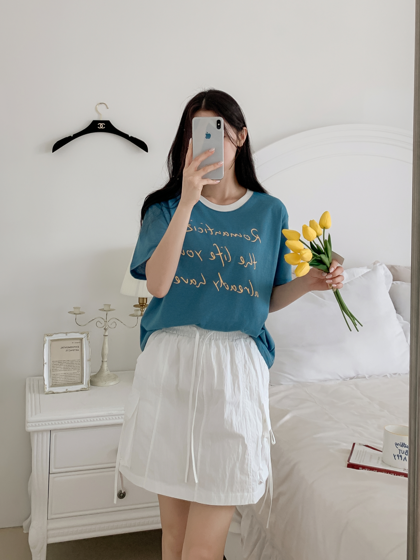 ラウンドネックベーシックルーズ半袖ボーダーTシャツ | 詳細画像37