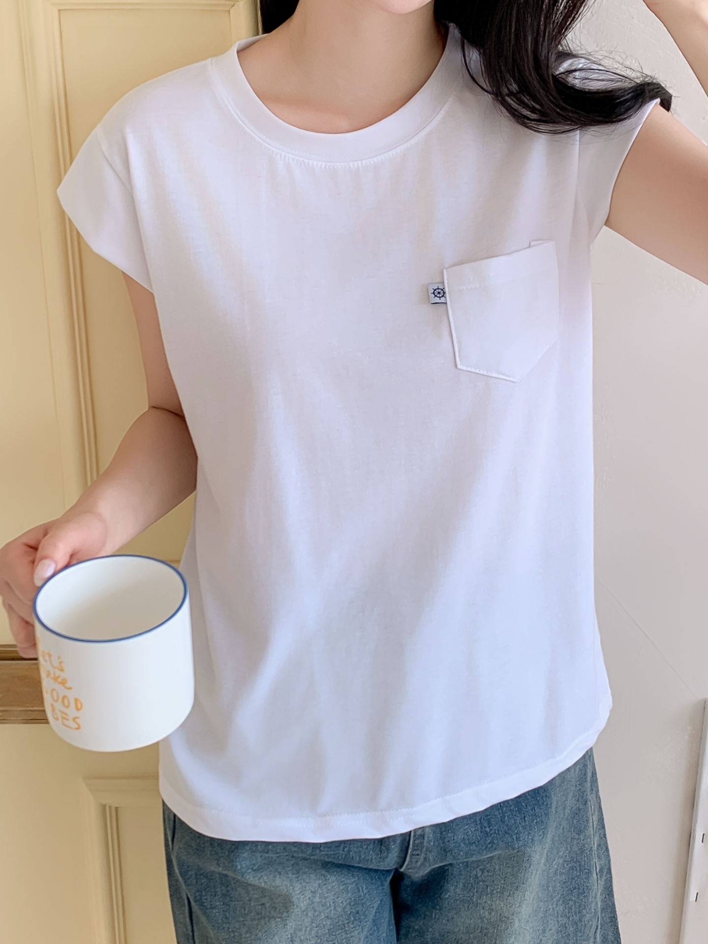 ラウンドネックポケットベーシック半袖Tシャツ | 詳細画像7
