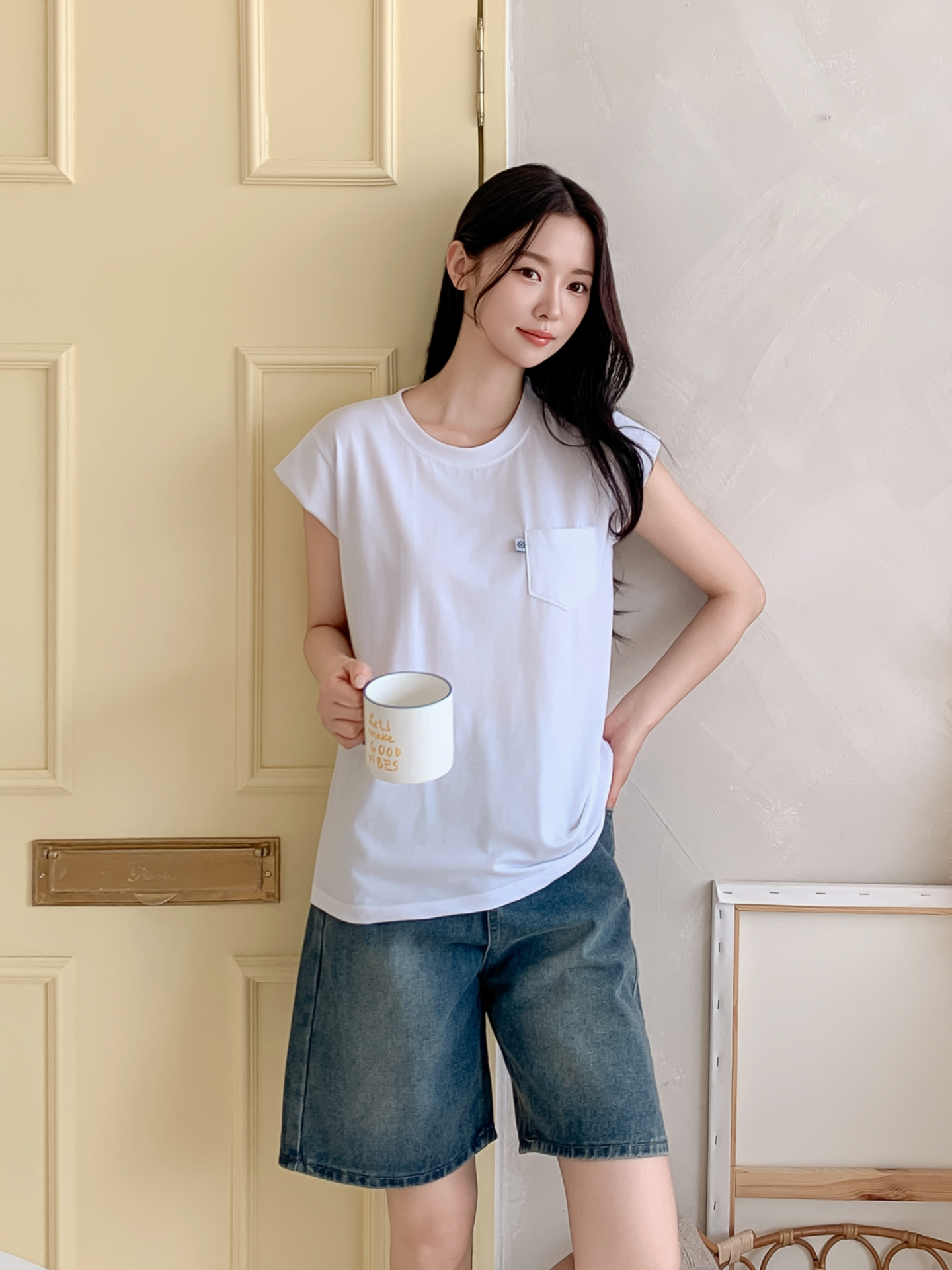 ラウンドネックポケットベーシック半袖Tシャツ | 詳細画像9