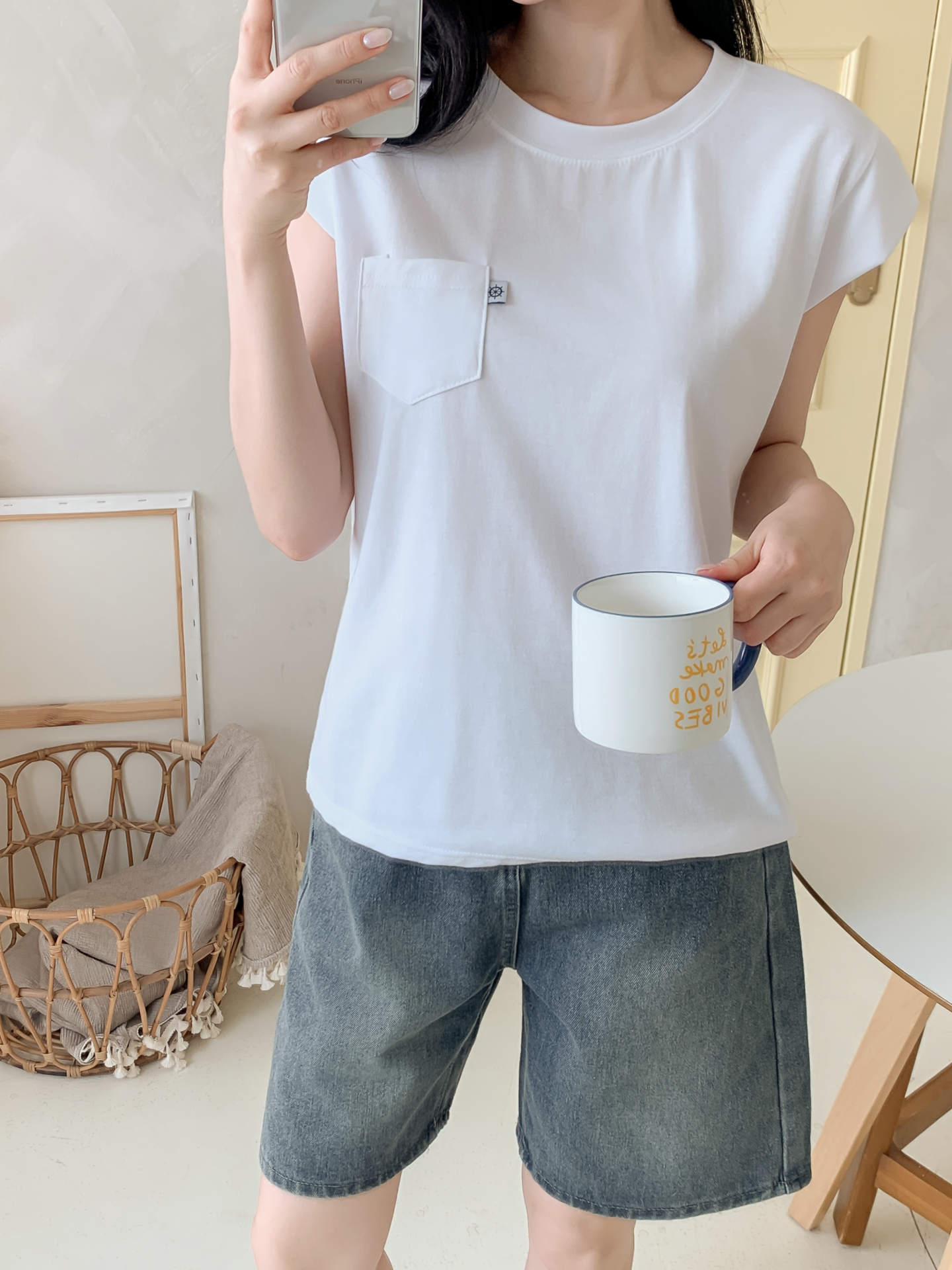 ラウンドネックポケットベーシック半袖Tシャツ | 詳細画像18