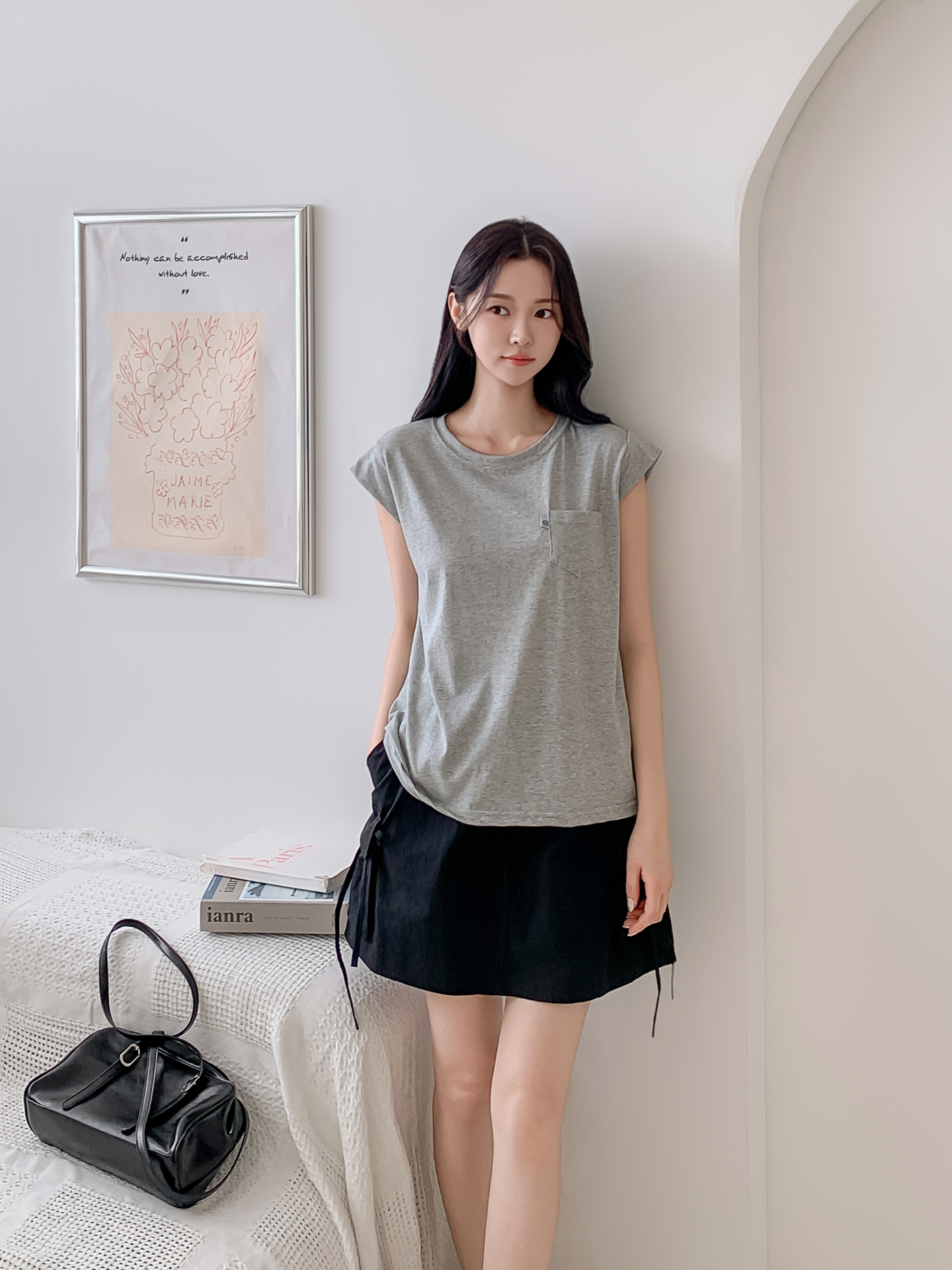 ラウンドネックポケットベーシック半袖Tシャツ | 詳細画像19