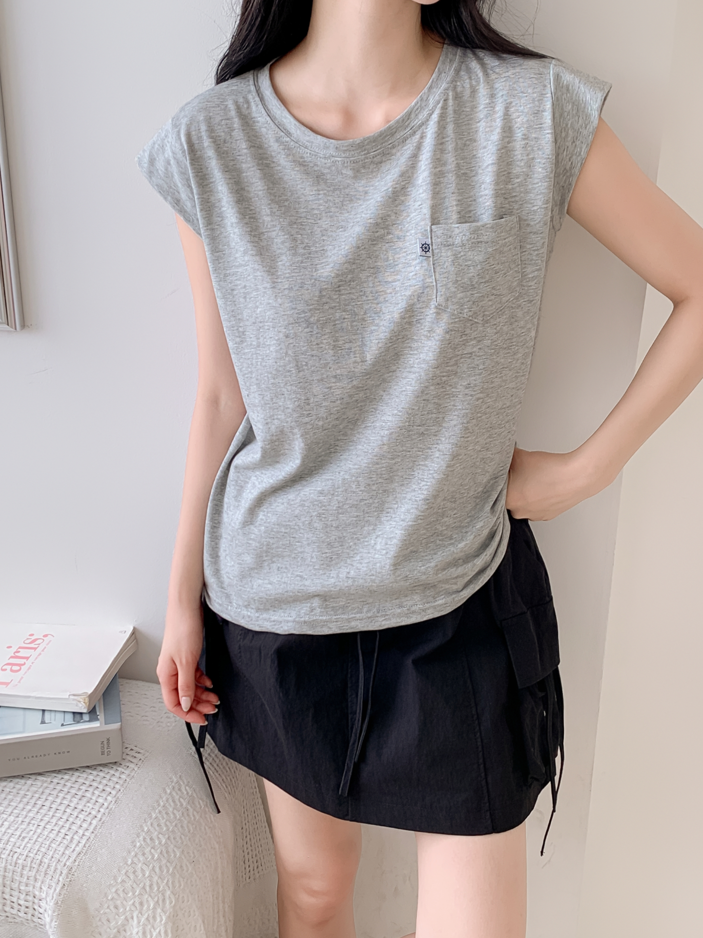 ラウンドネックポケットベーシック半袖Tシャツ | 詳細画像20