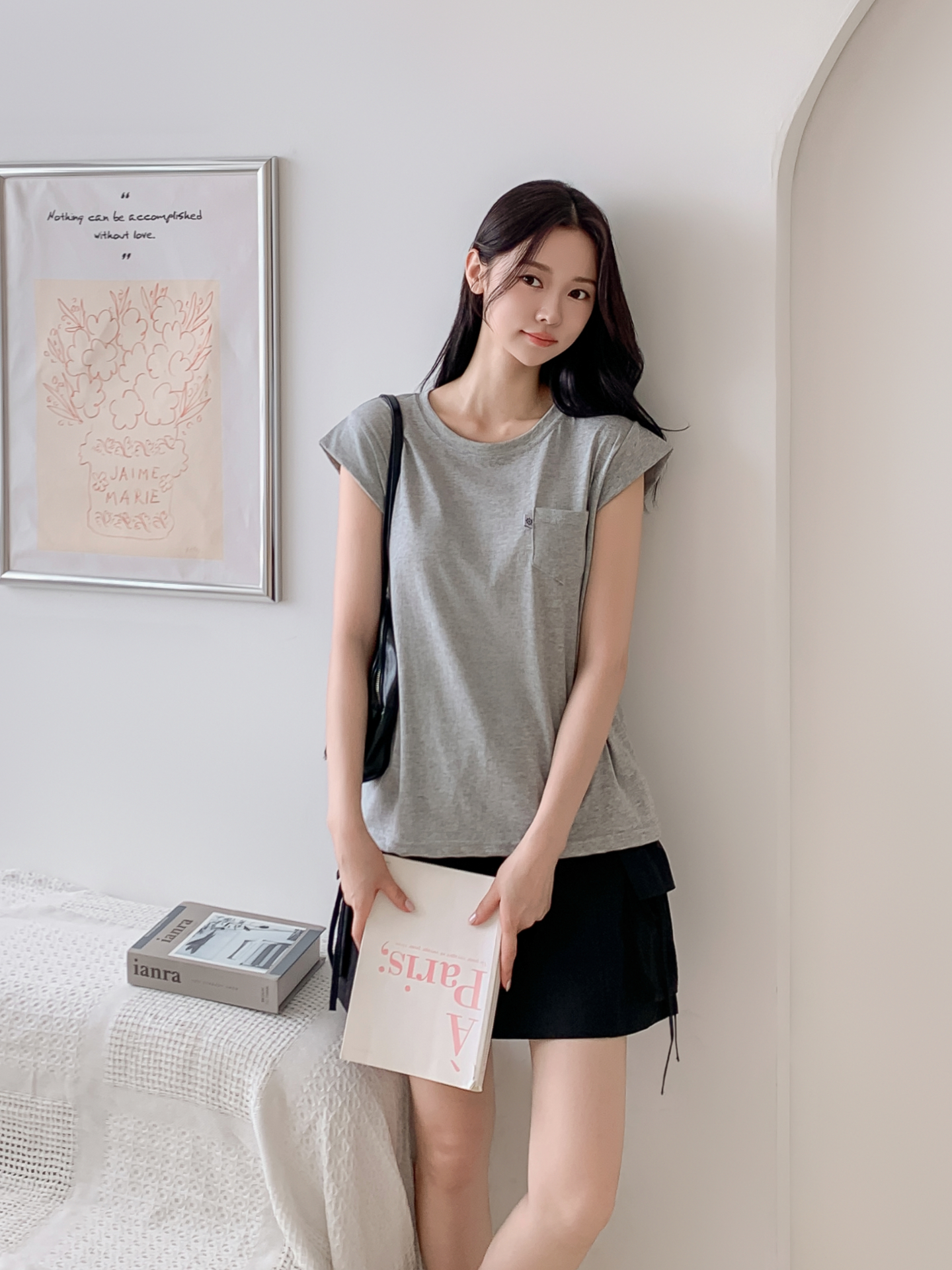 ラウンドネックポケットベーシック半袖Tシャツ | 詳細画像26