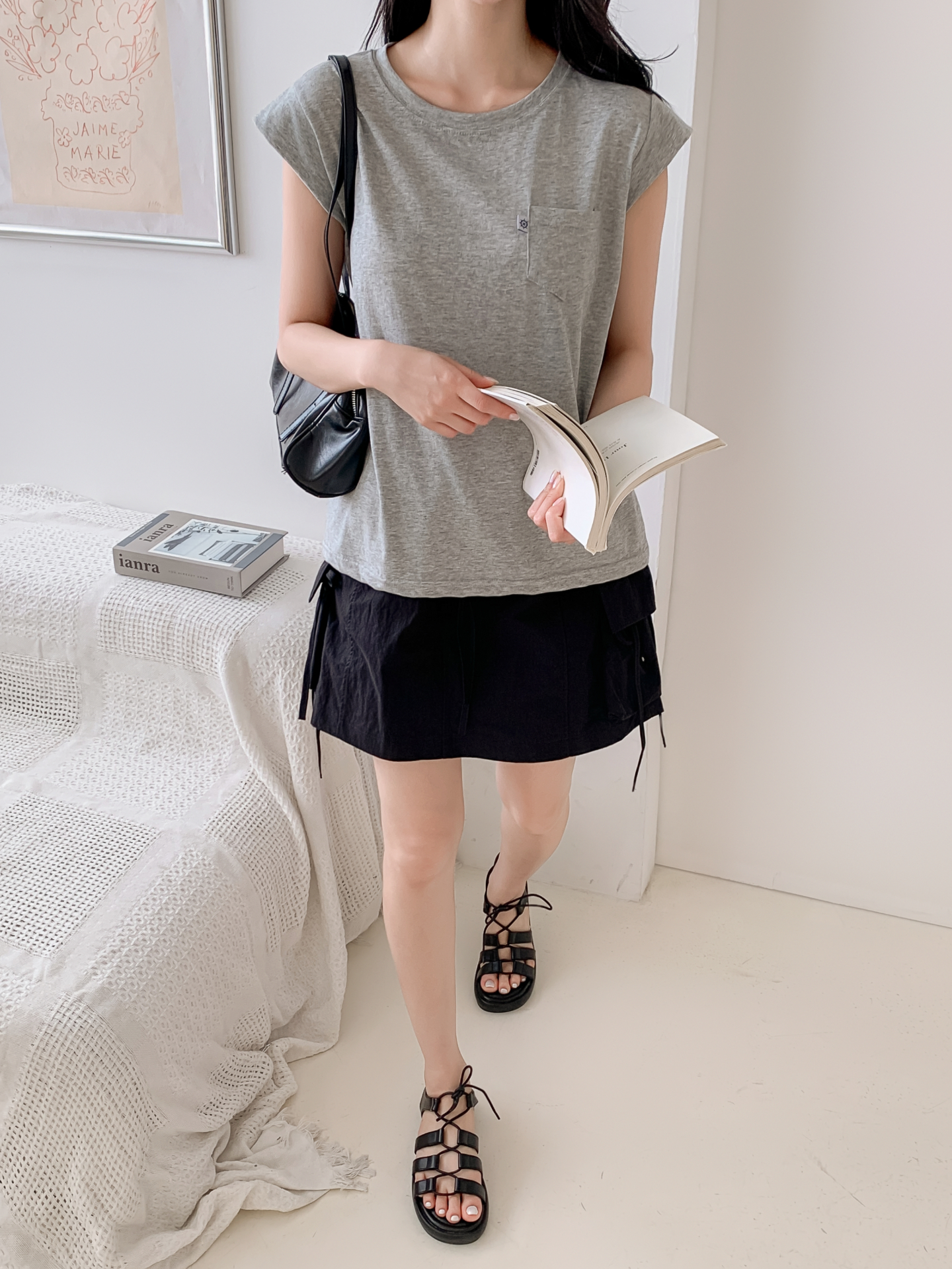 ラウンドネックポケットベーシック半袖Tシャツ | 詳細画像27