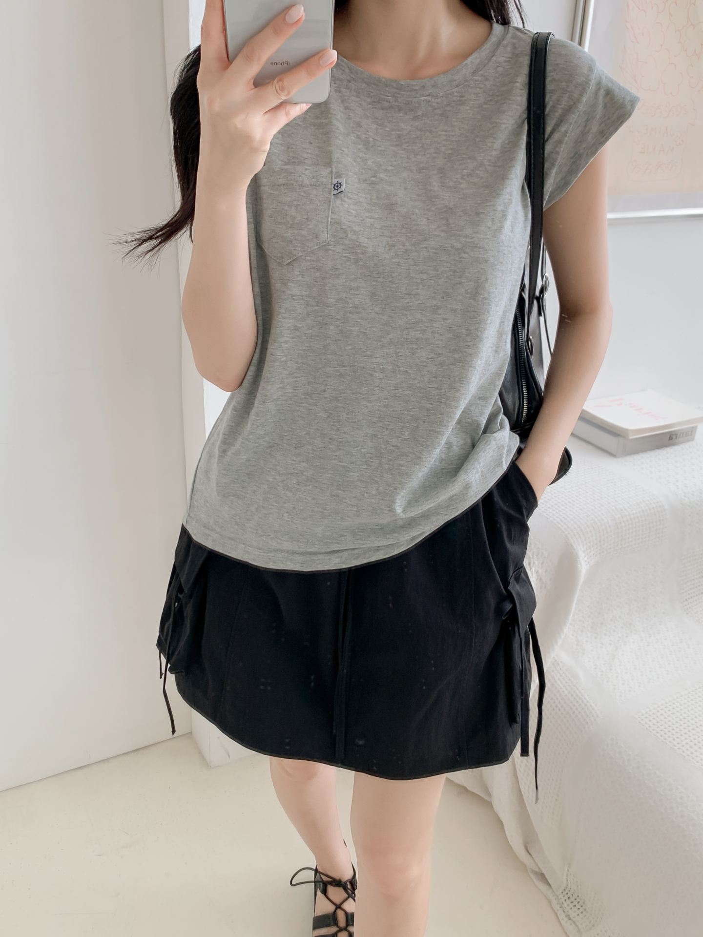 ラウンドネックポケットベーシック半袖Tシャツ | 詳細画像33