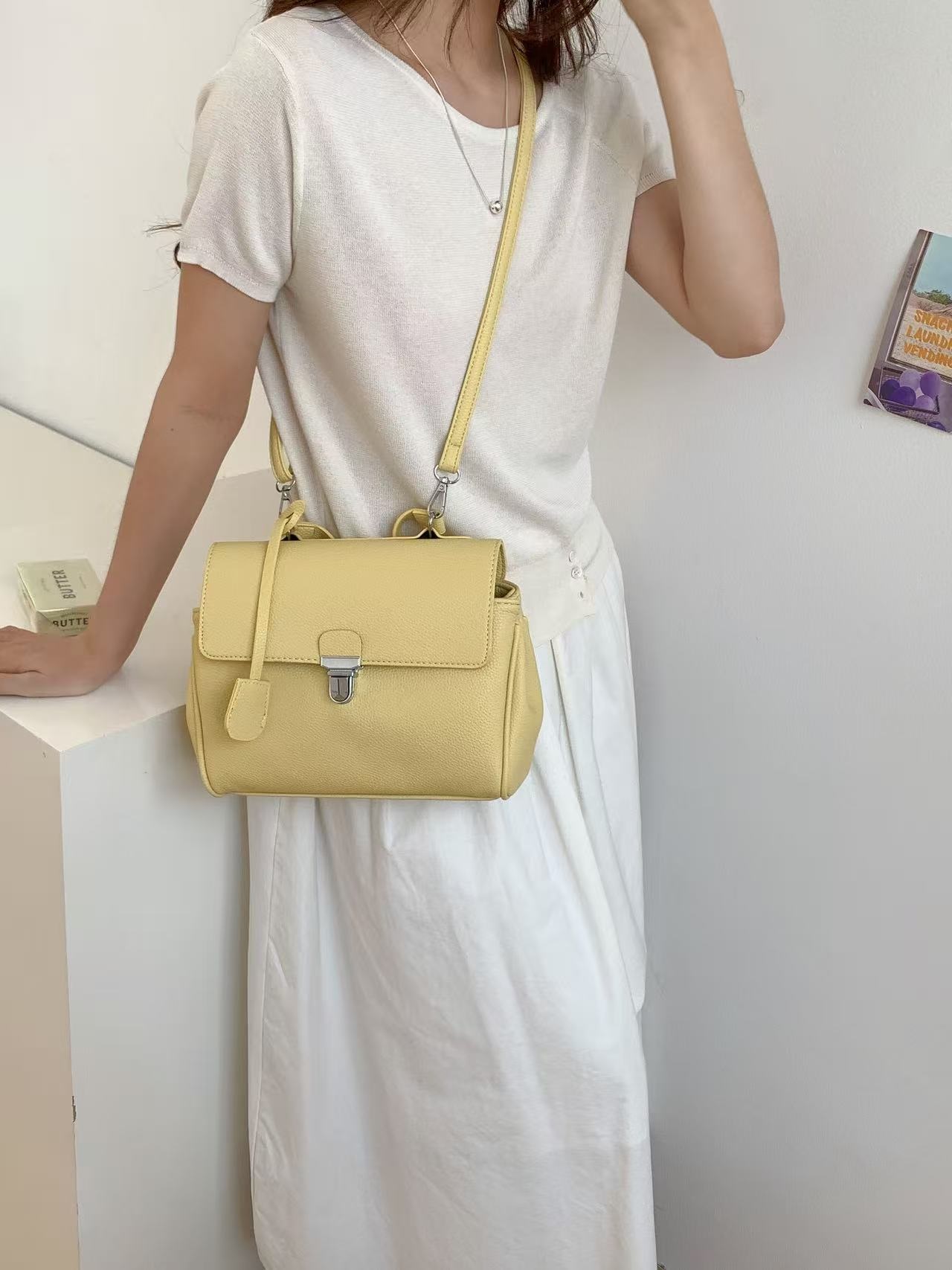 レザー調トートバッグショルダーバッグ2WAYストラップセット(バックルあり) | 詳細画像16