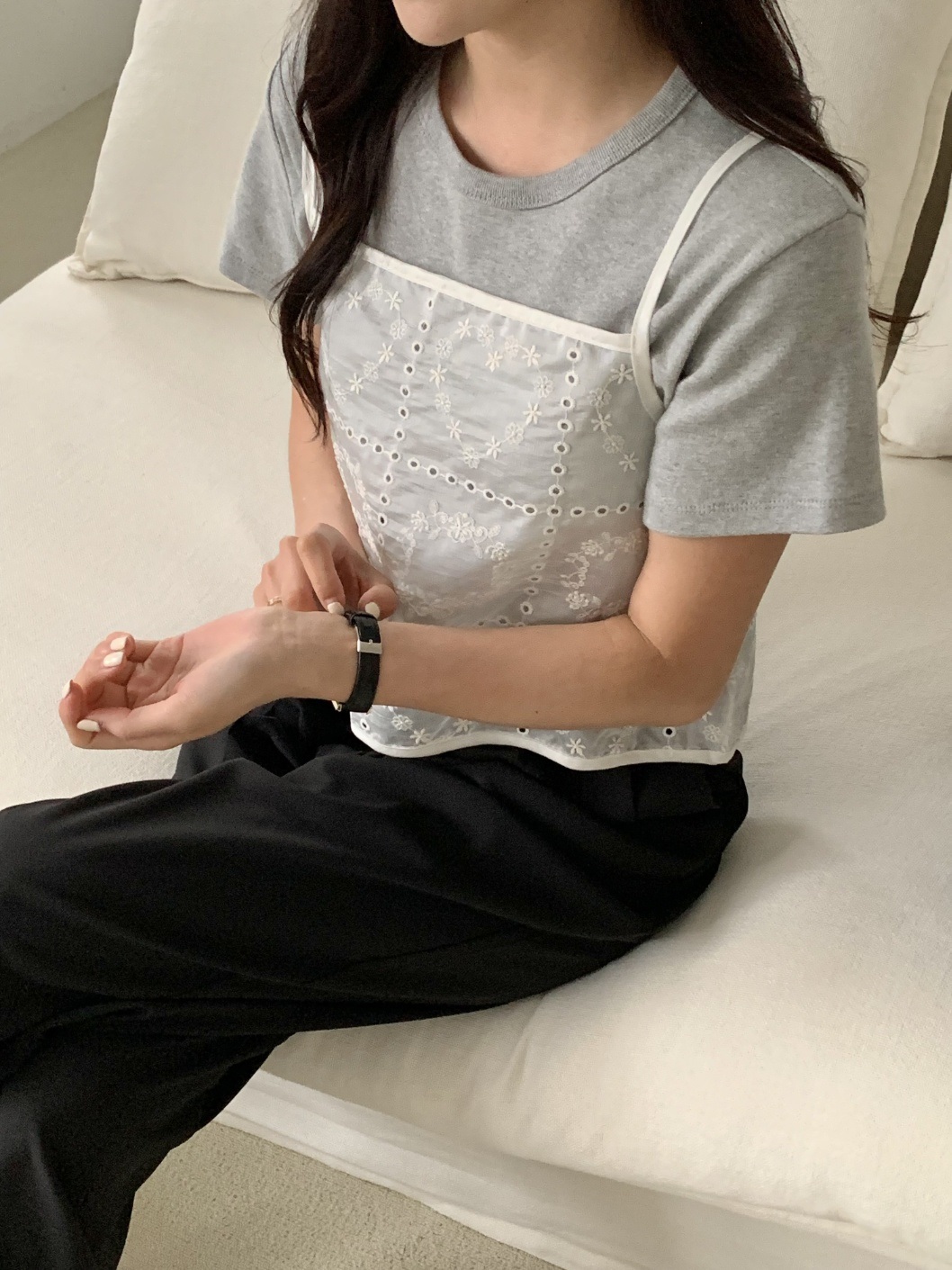 スリットパンチングクロップドビスチェ | 詳細画像11