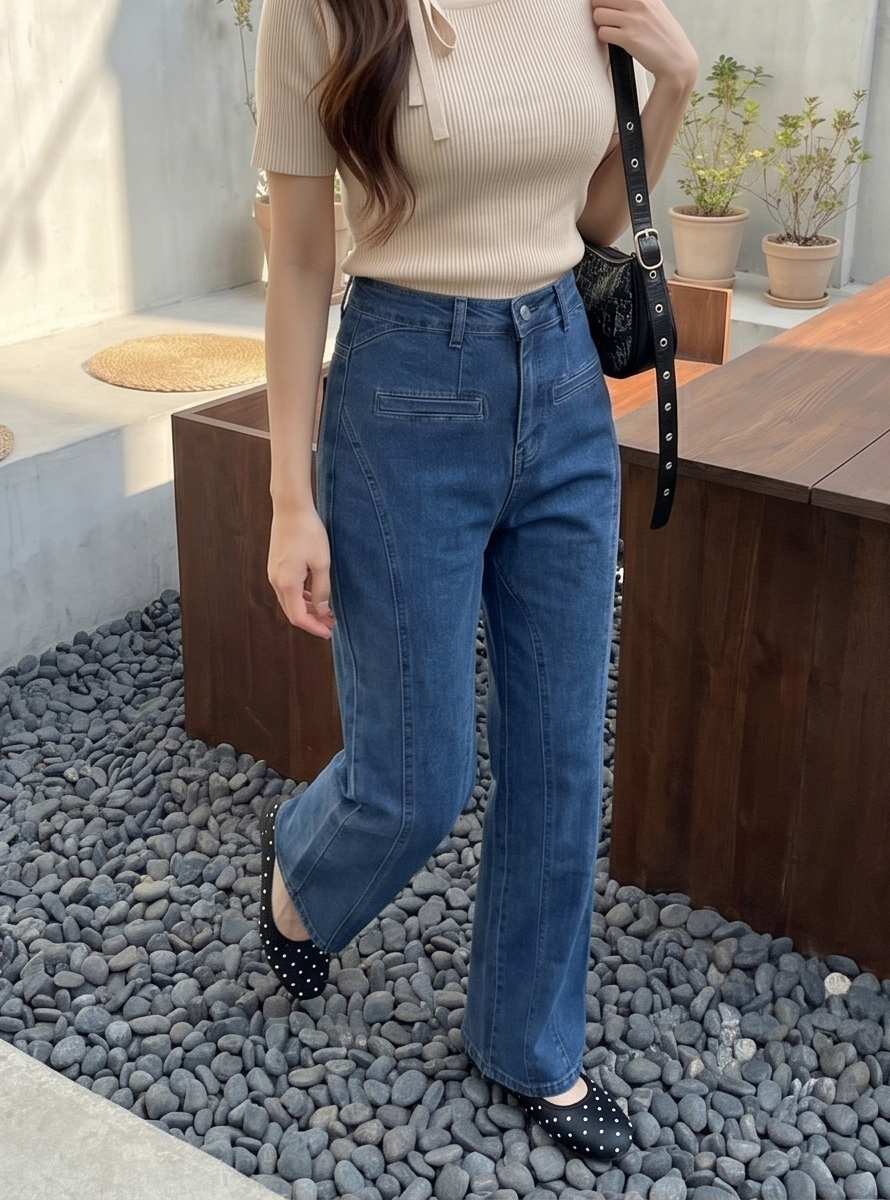 フリルストレートバックリボンデニムパンツ | 詳細画像22