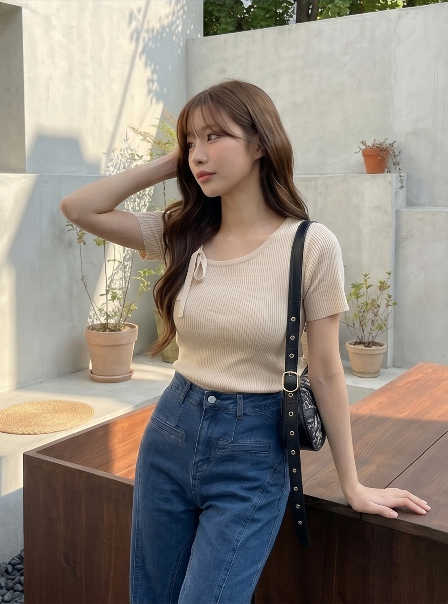フリルストレートバックリボンデニムパンツ | 詳細画像24