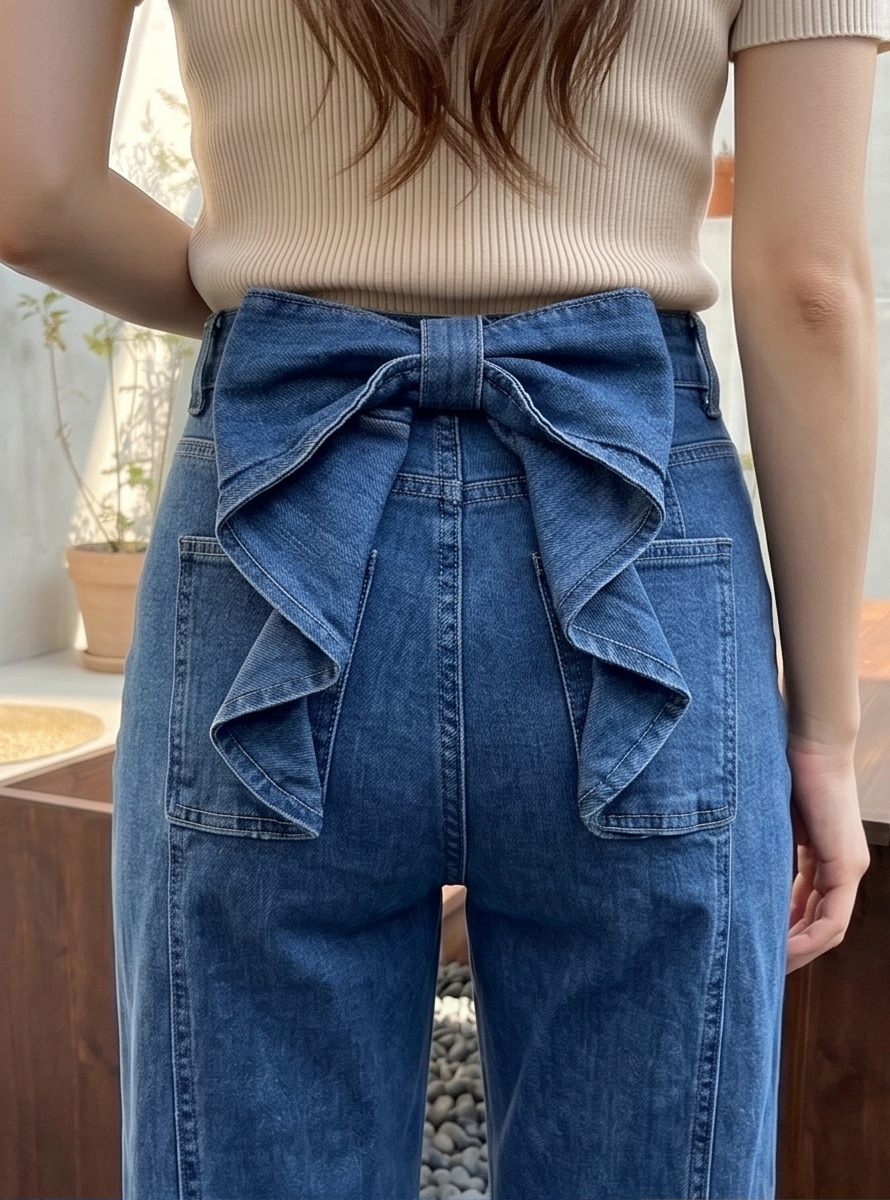 フリルストレートバックリボンデニムパンツ | 詳細画像28
