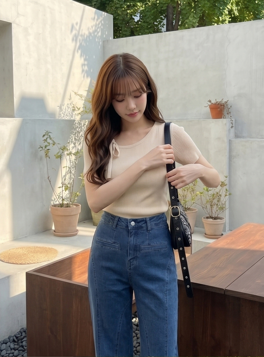 フリルストレートバックリボンデニムパンツ | 詳細画像31