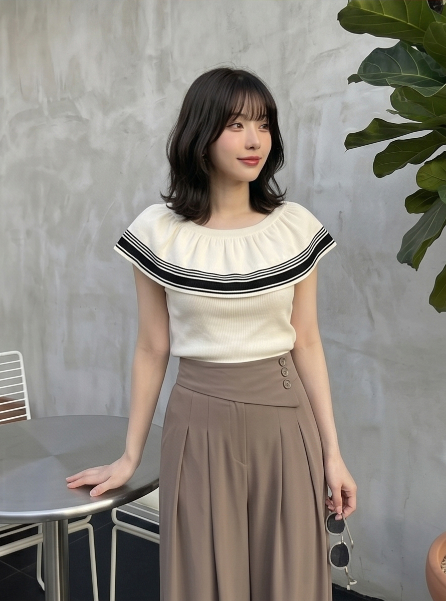 ボタンウエストゴムワイドパンツ | 詳細画像8