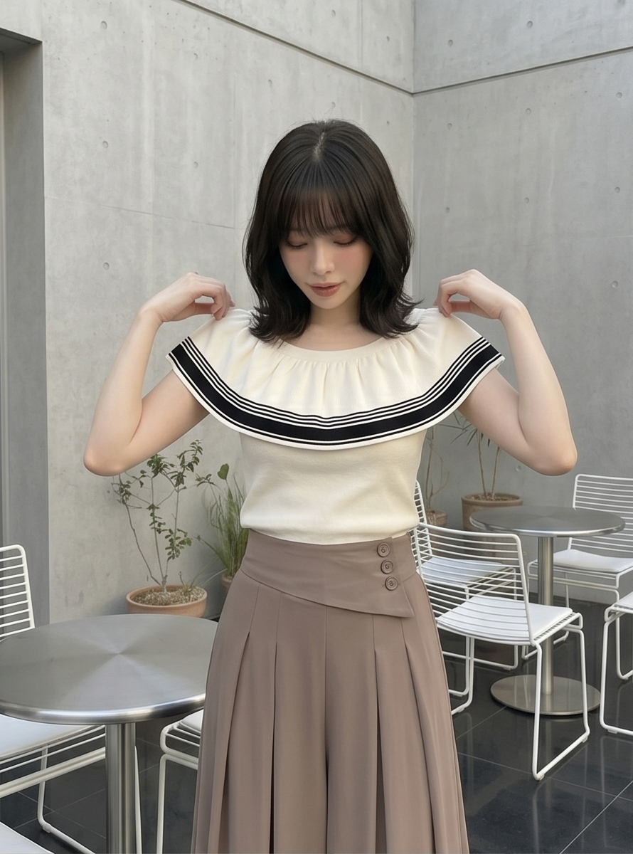 ボタンウエストゴムワイドパンツ | 詳細画像10