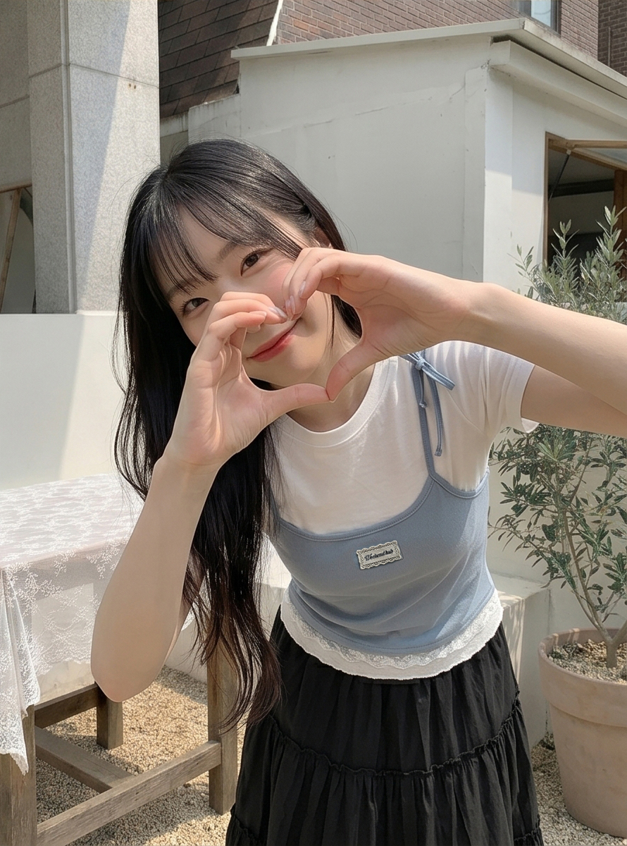 レースレイヤード風半袖リボンTシャツ | 詳細画像10