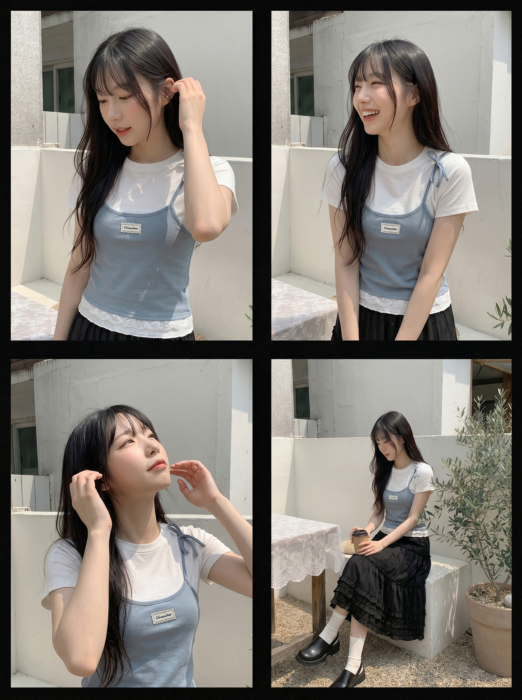 レースレイヤード風半袖リボンTシャツ | 詳細画像15