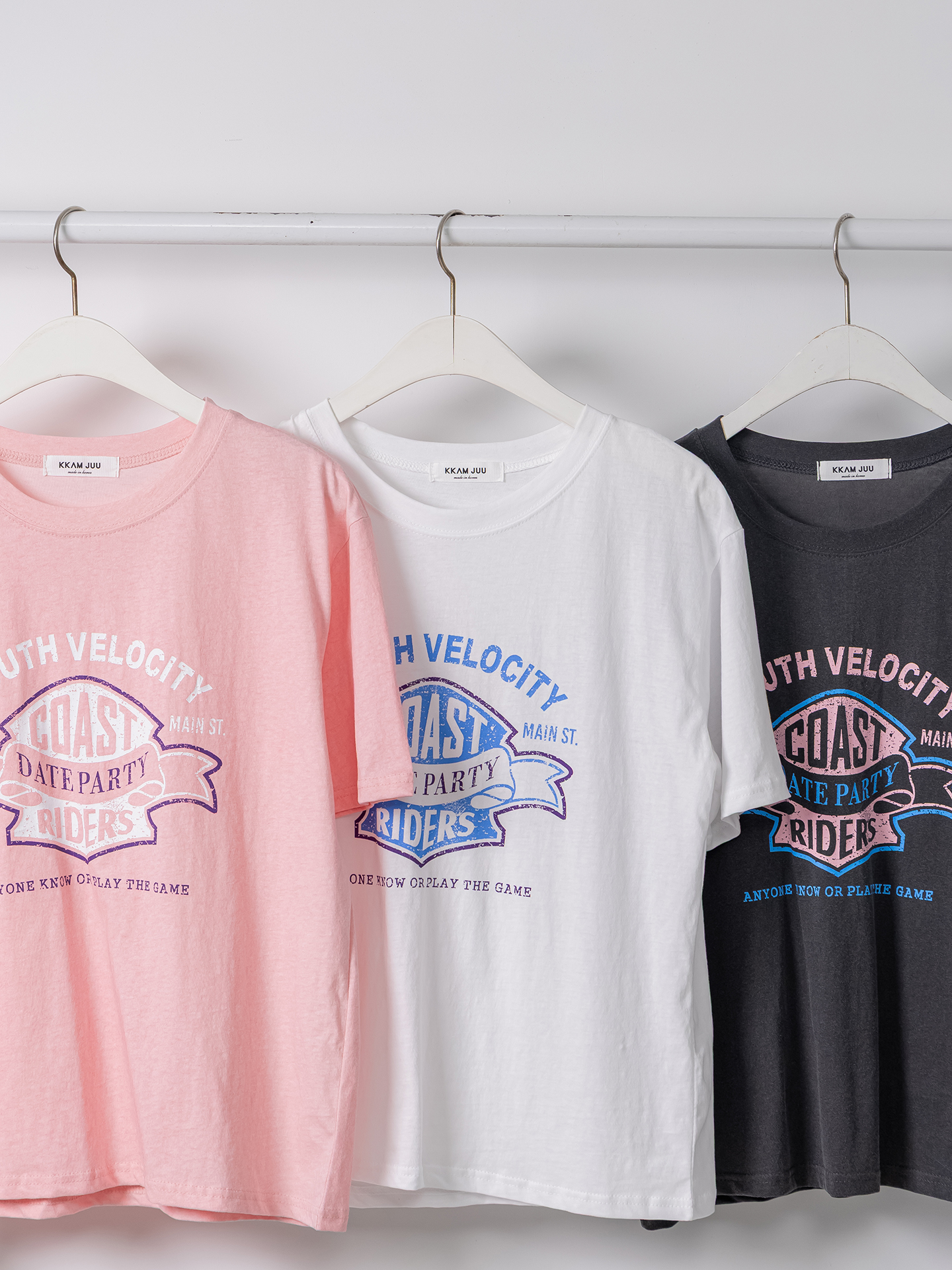コットンラウンドネックボクシールーズ半袖ロゴTシャツ | 詳細画像3