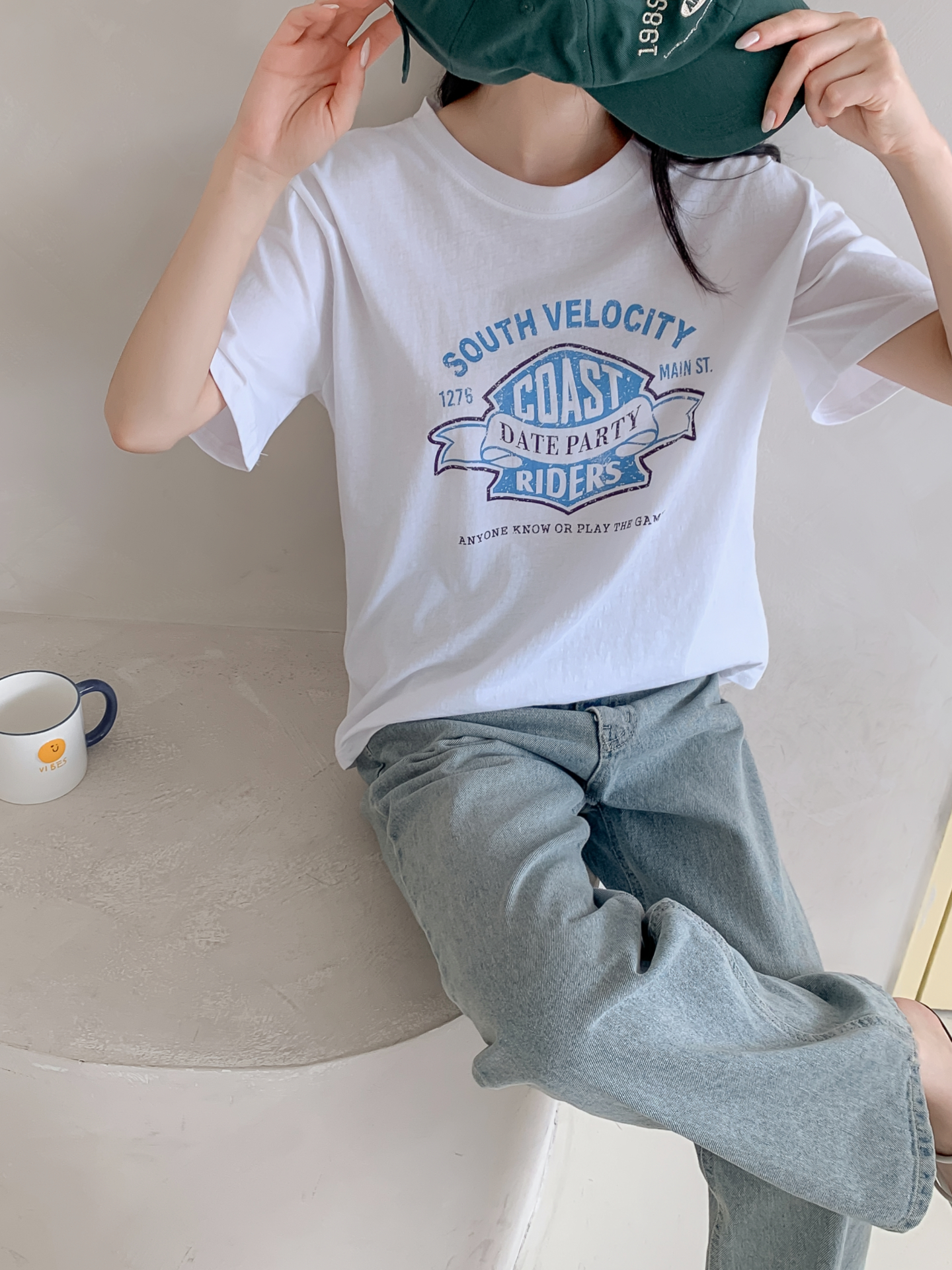 コットンラウンドネックボクシールーズ半袖ロゴTシャツ | 詳細画像16