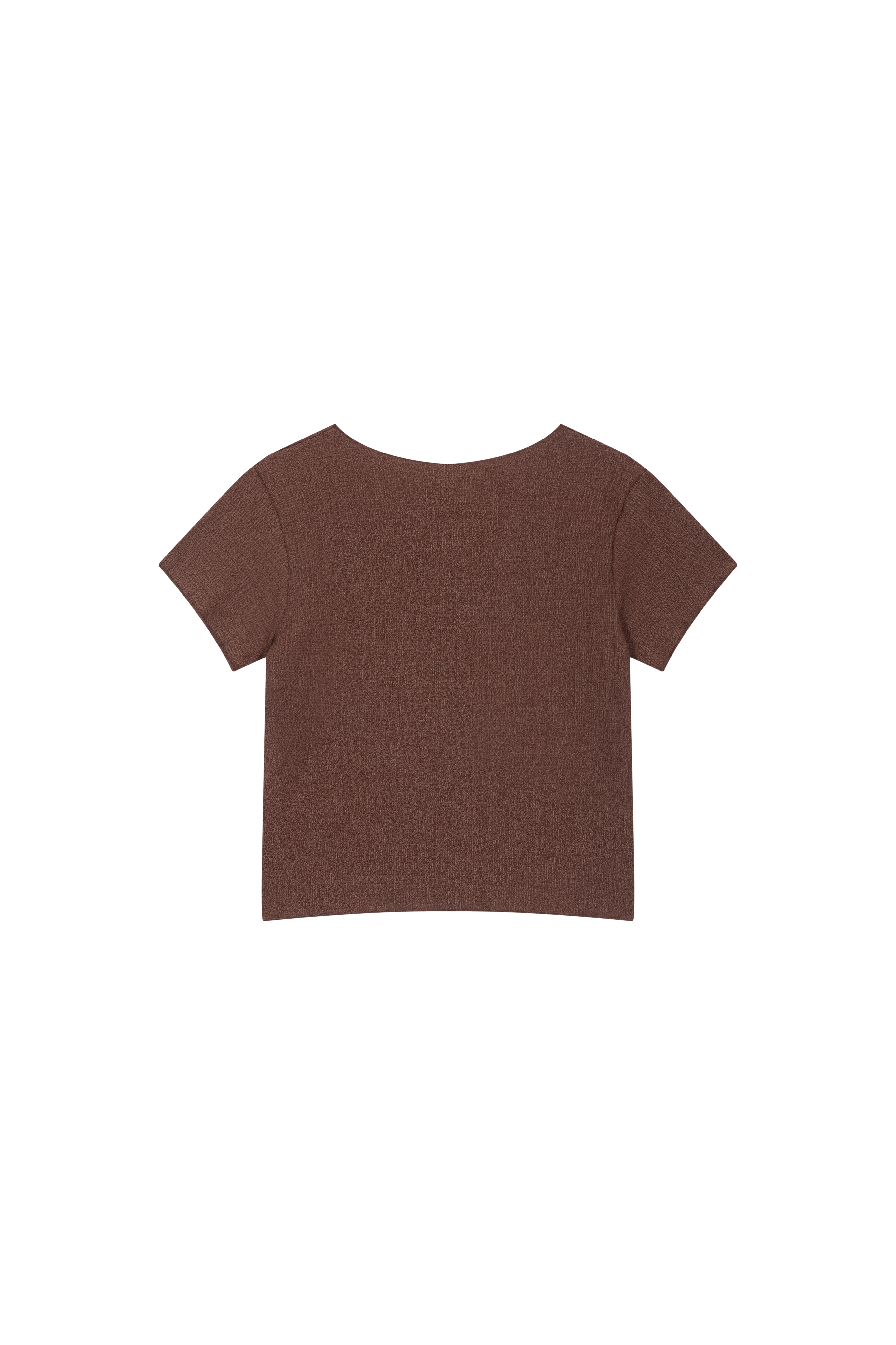Vネックリンクルシンプルギャザー無地Tシャツ | DHOLIC | 詳細画像18