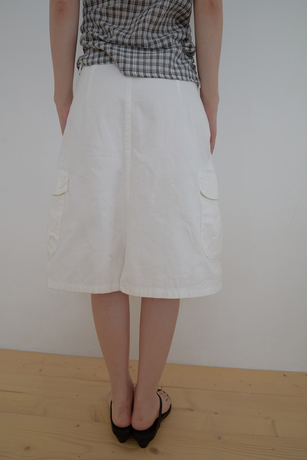 コットンカーゴミディ無地スカートSS | 詳細画像15