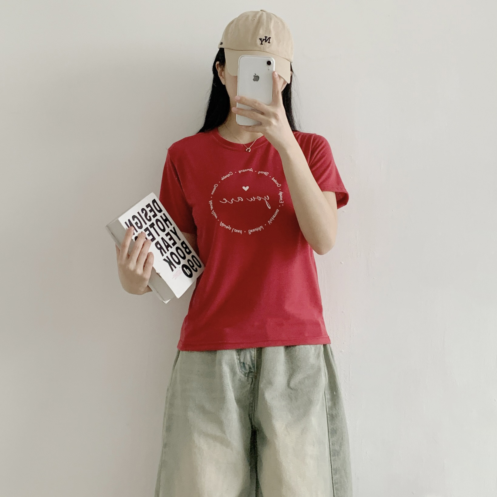 ラウンドネックシンプルベーシックスリムレタリング | 詳細画像2