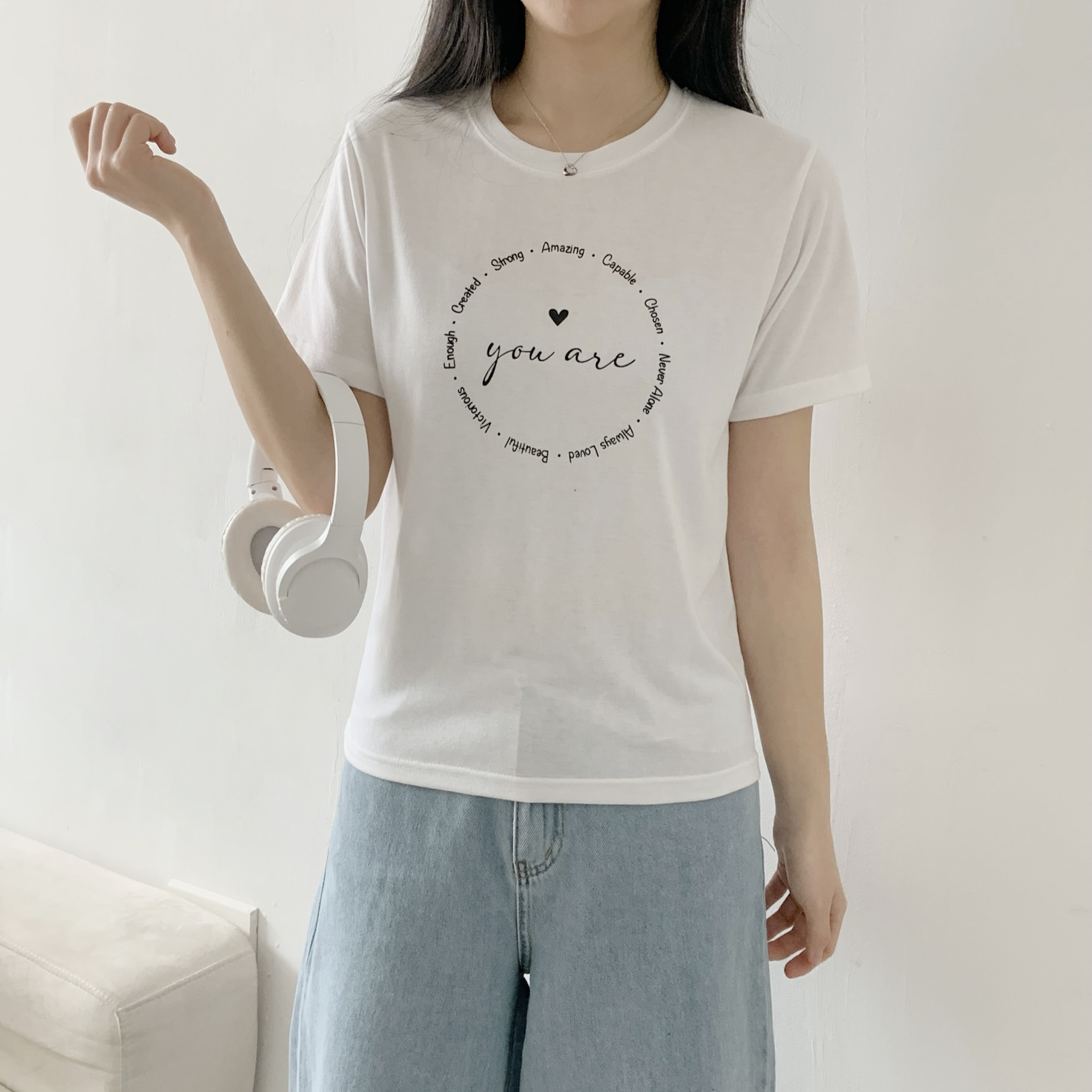 ラウンドネックシンプルベーシックスリムレタリング | 詳細画像6