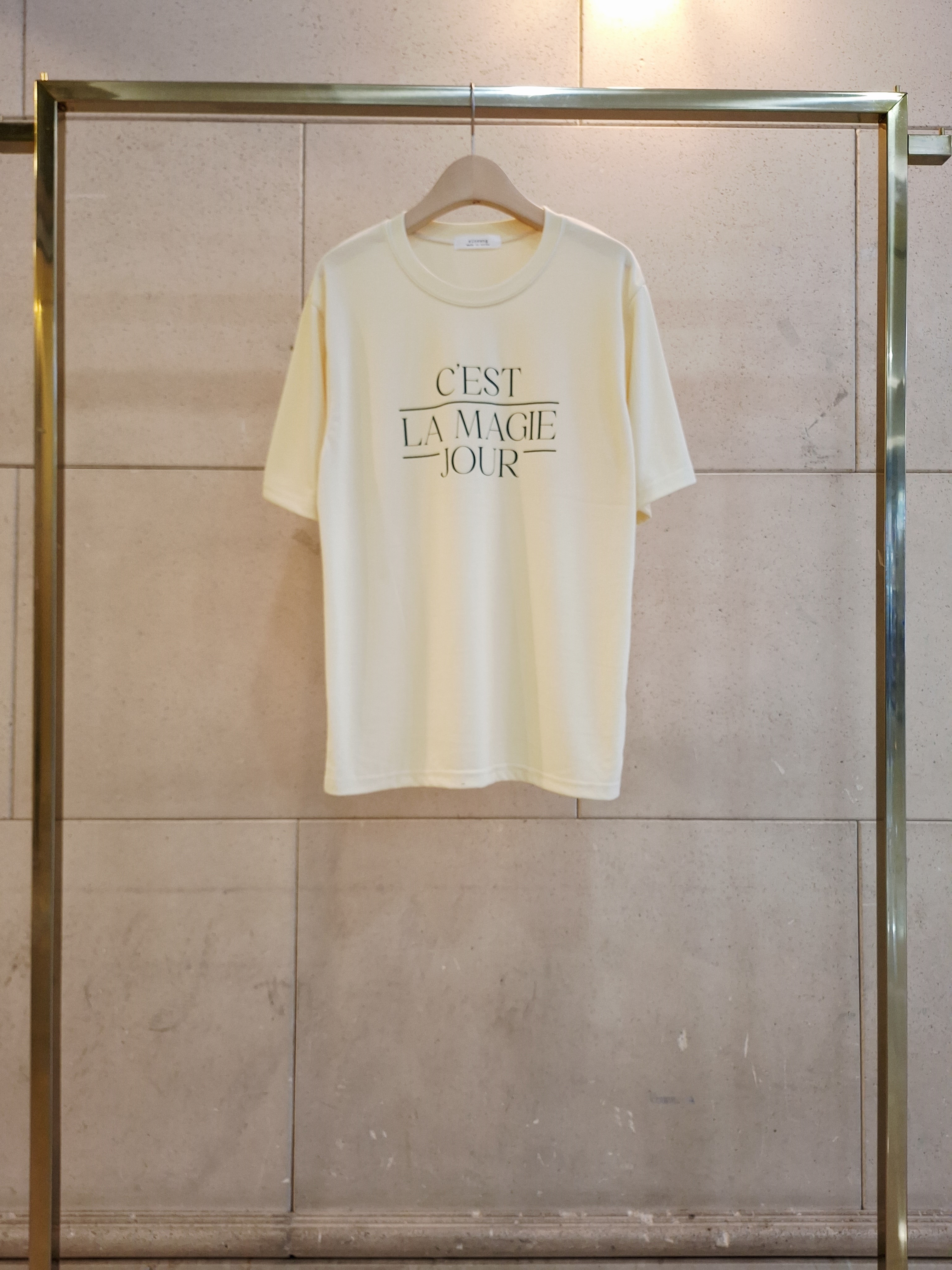 ラウンドネックシンプルベーシック5分丈ロゴプリントTシャツ | 詳細画像10