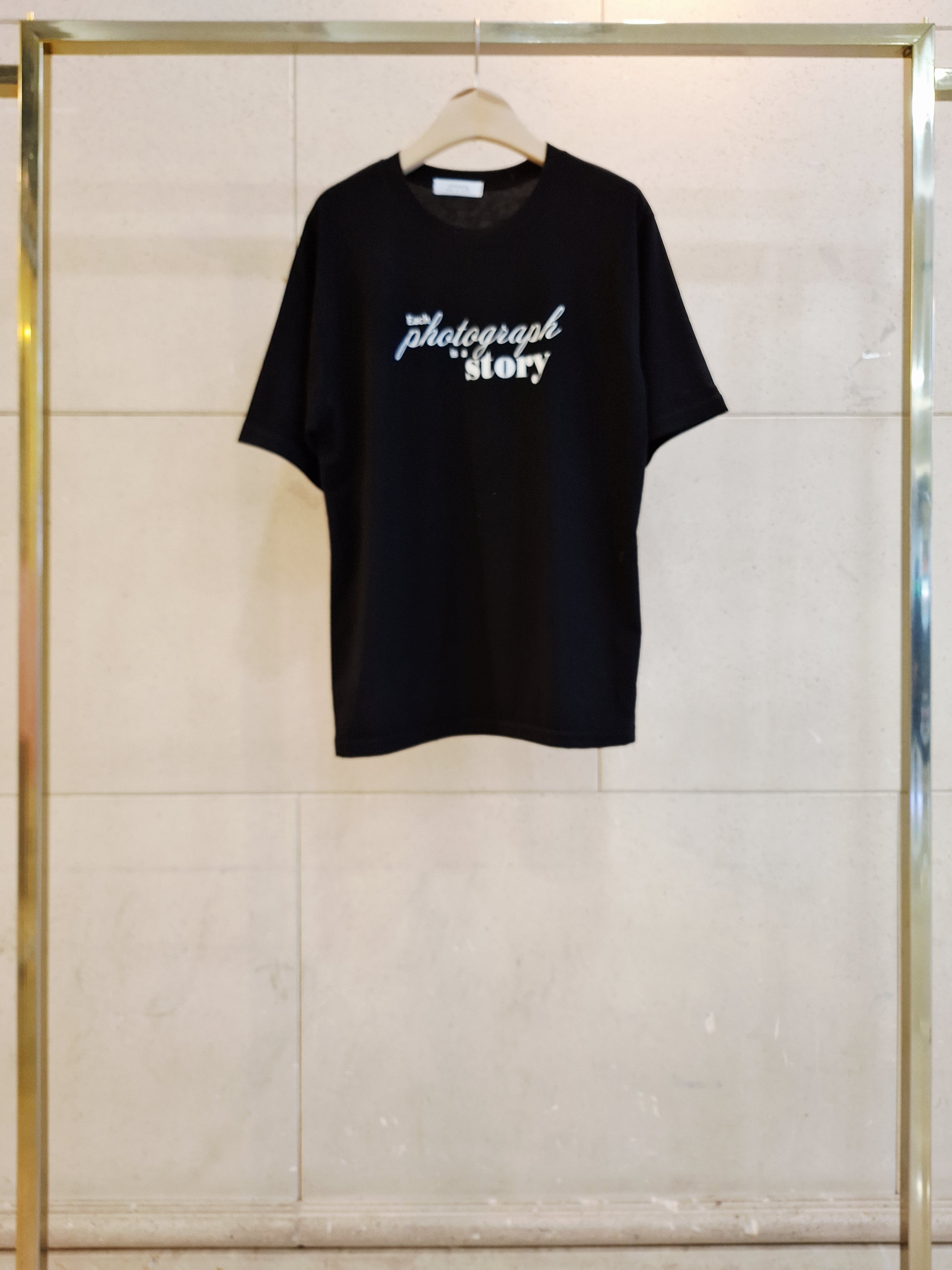 ラウンドネックシンプルベーシックロゴプリントTシャツ | 詳細画像8