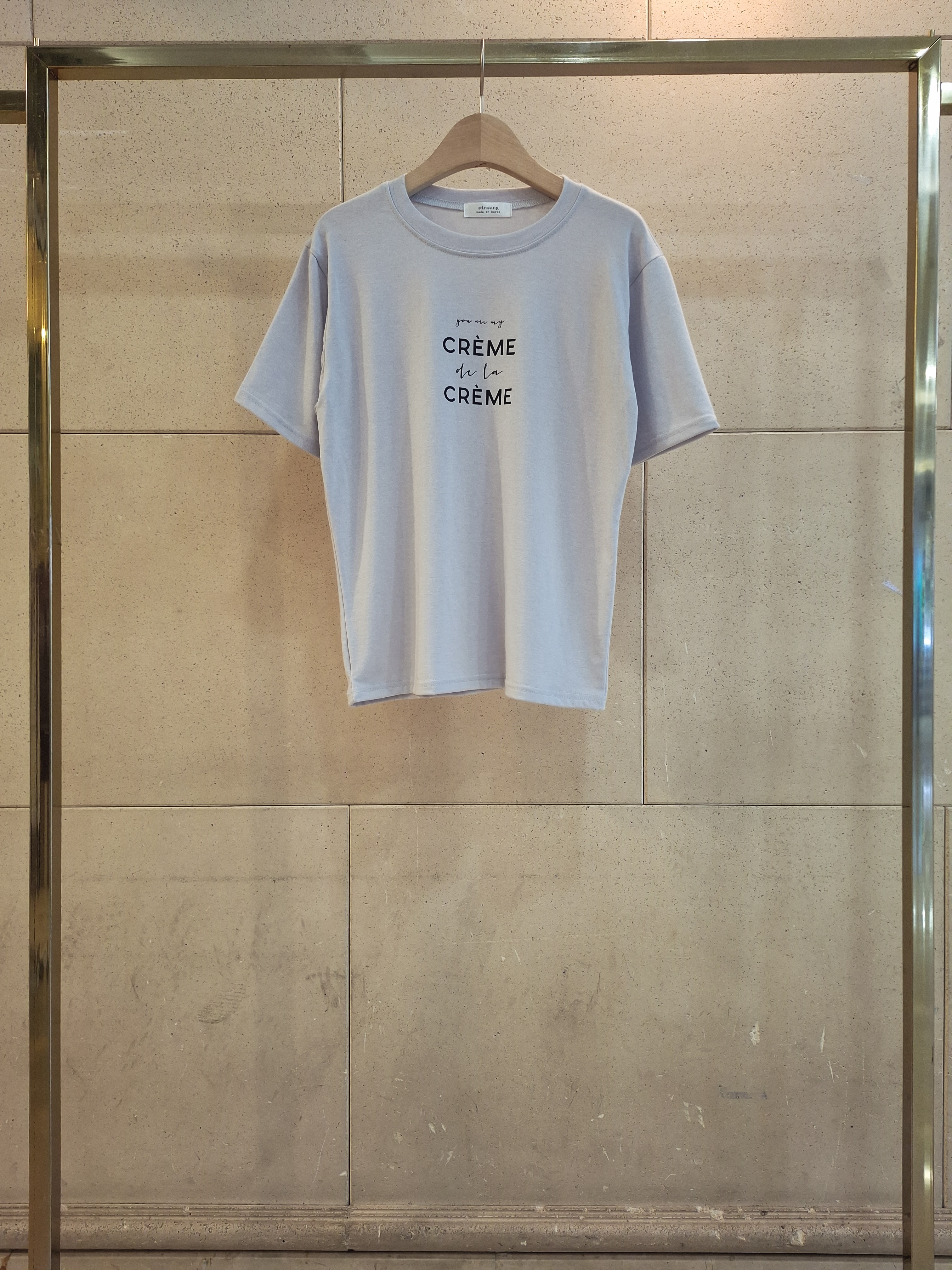 ラウンドネックシンプルベーシックロゴプリントTシャツ | 詳細画像9