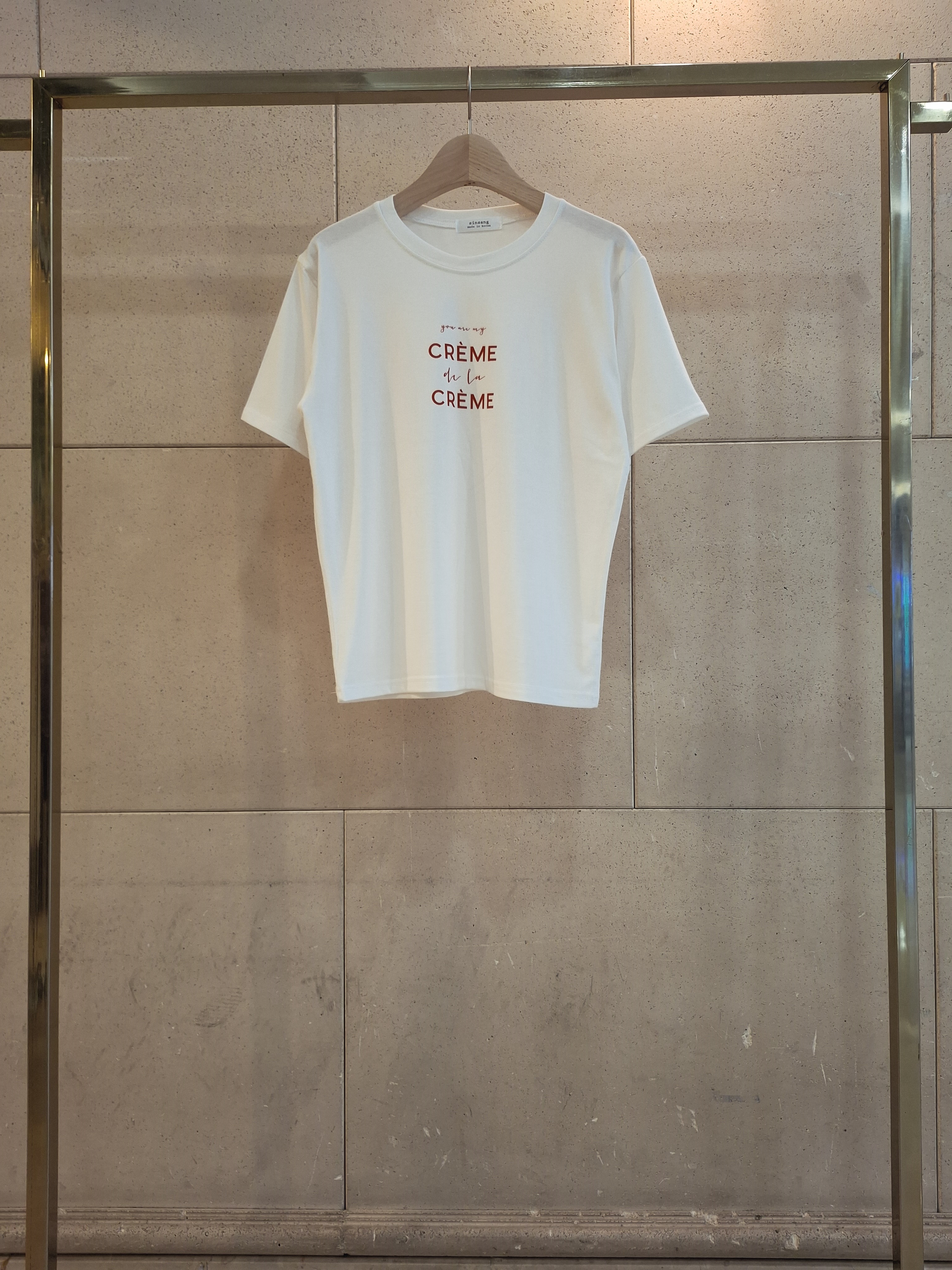 ラウンドネックシンプルベーシックロゴプリントTシャツ | 詳細画像10