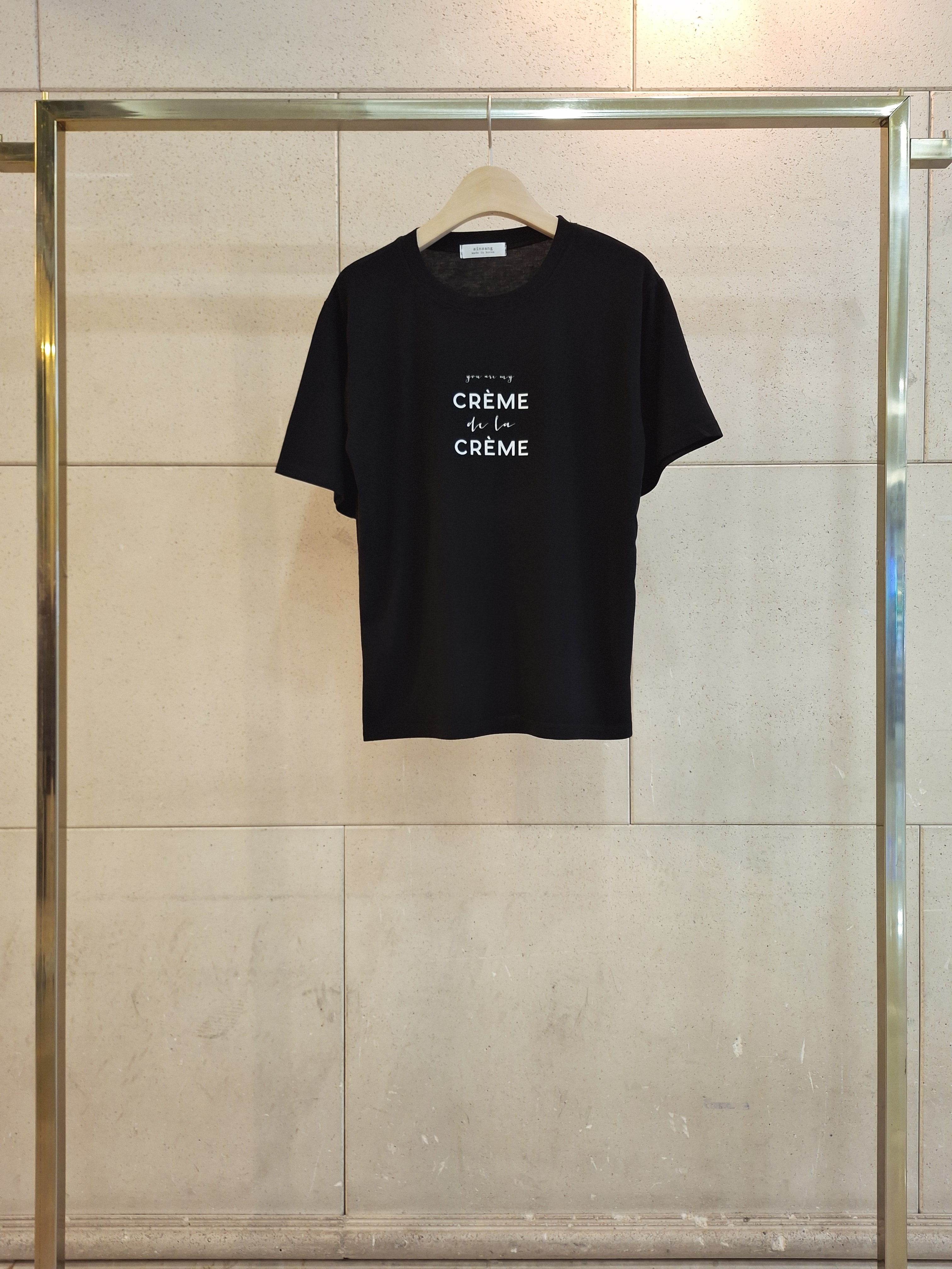 ラウンドネックシンプルベーシックロゴプリントTシャツ | 詳細画像12