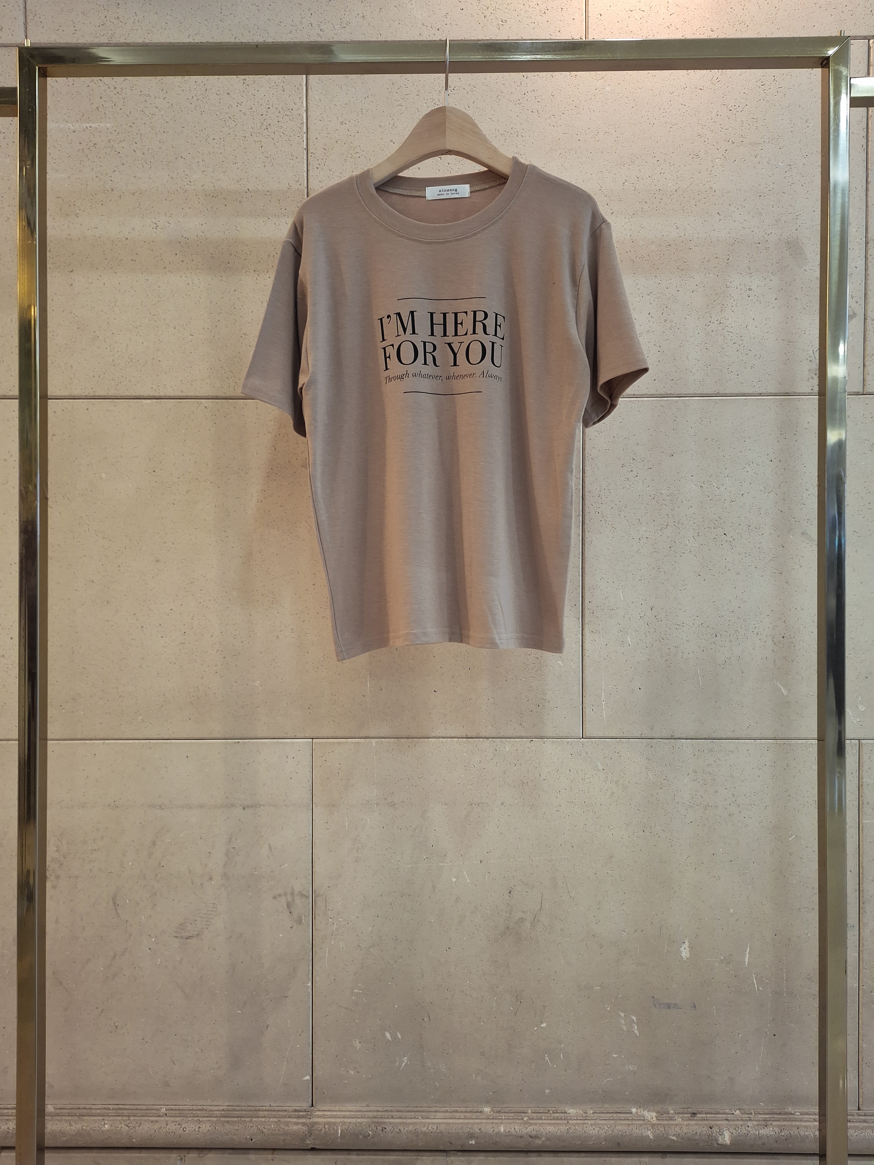 ラウンドネックベーシック半袖レタリングTシャツ | 詳細画像9