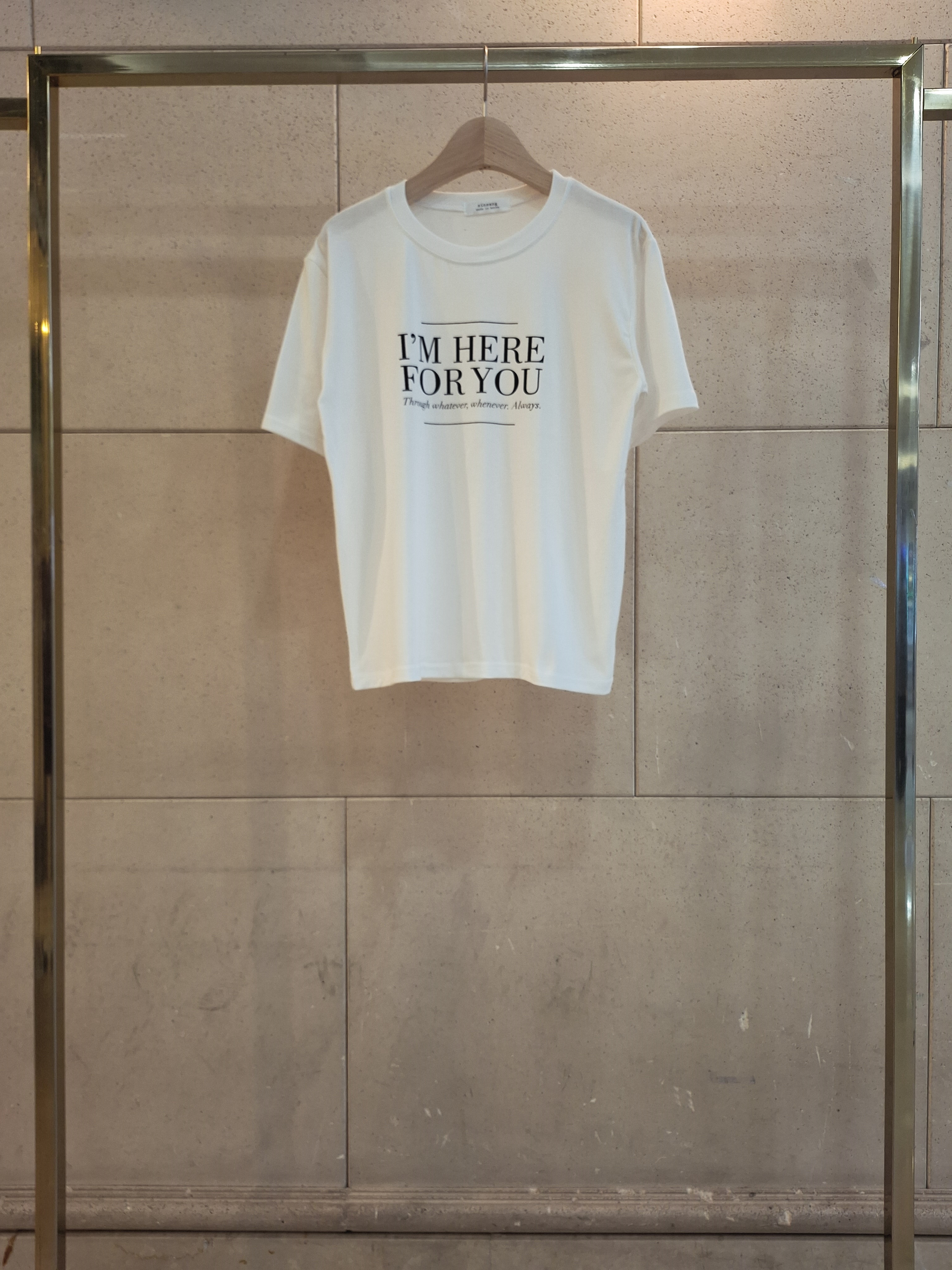 ラウンドネックベーシック半袖レタリングTシャツ | 詳細画像10