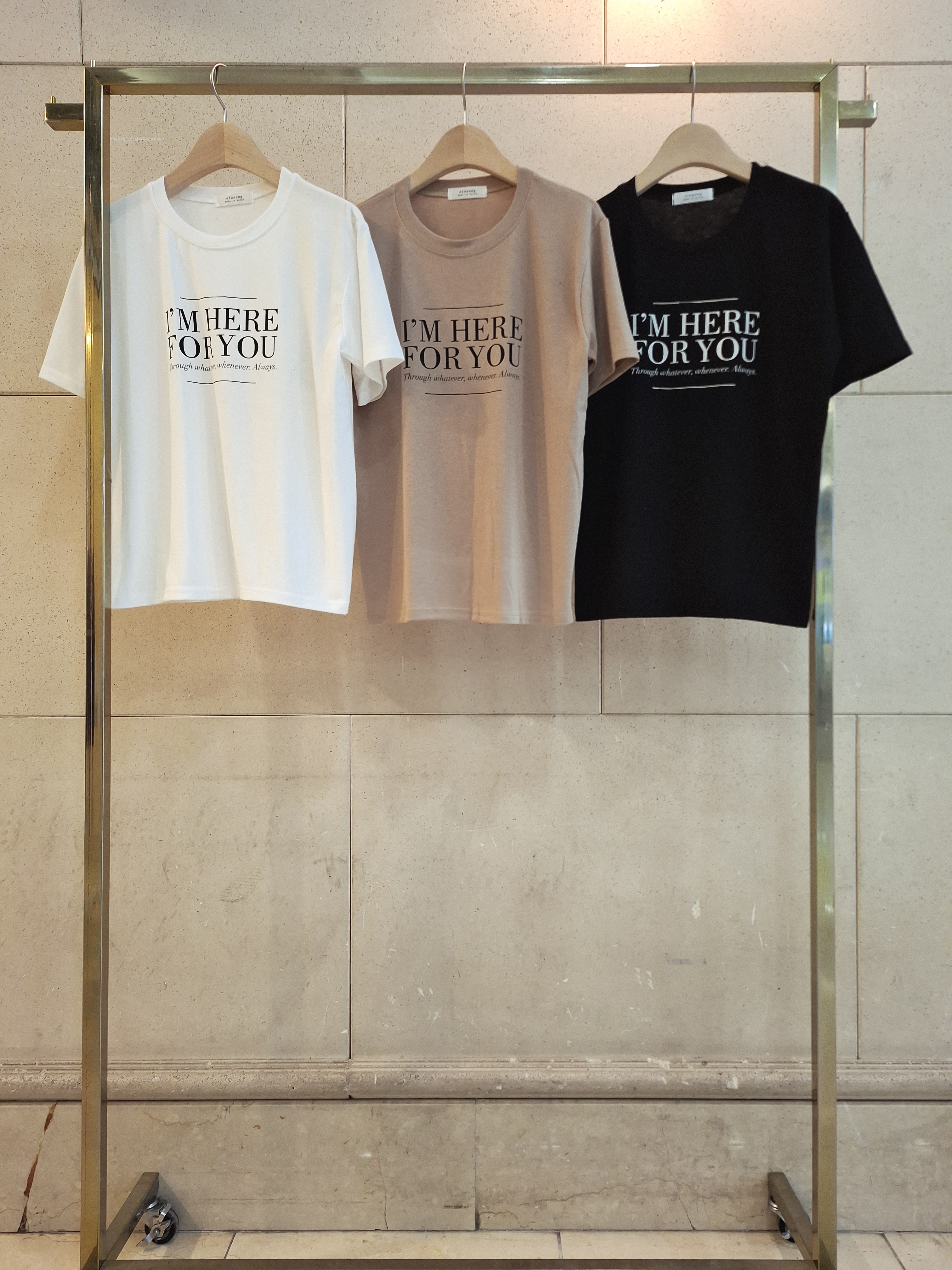 ラウンドネックベーシック半袖レタリングTシャツ | 詳細画像12