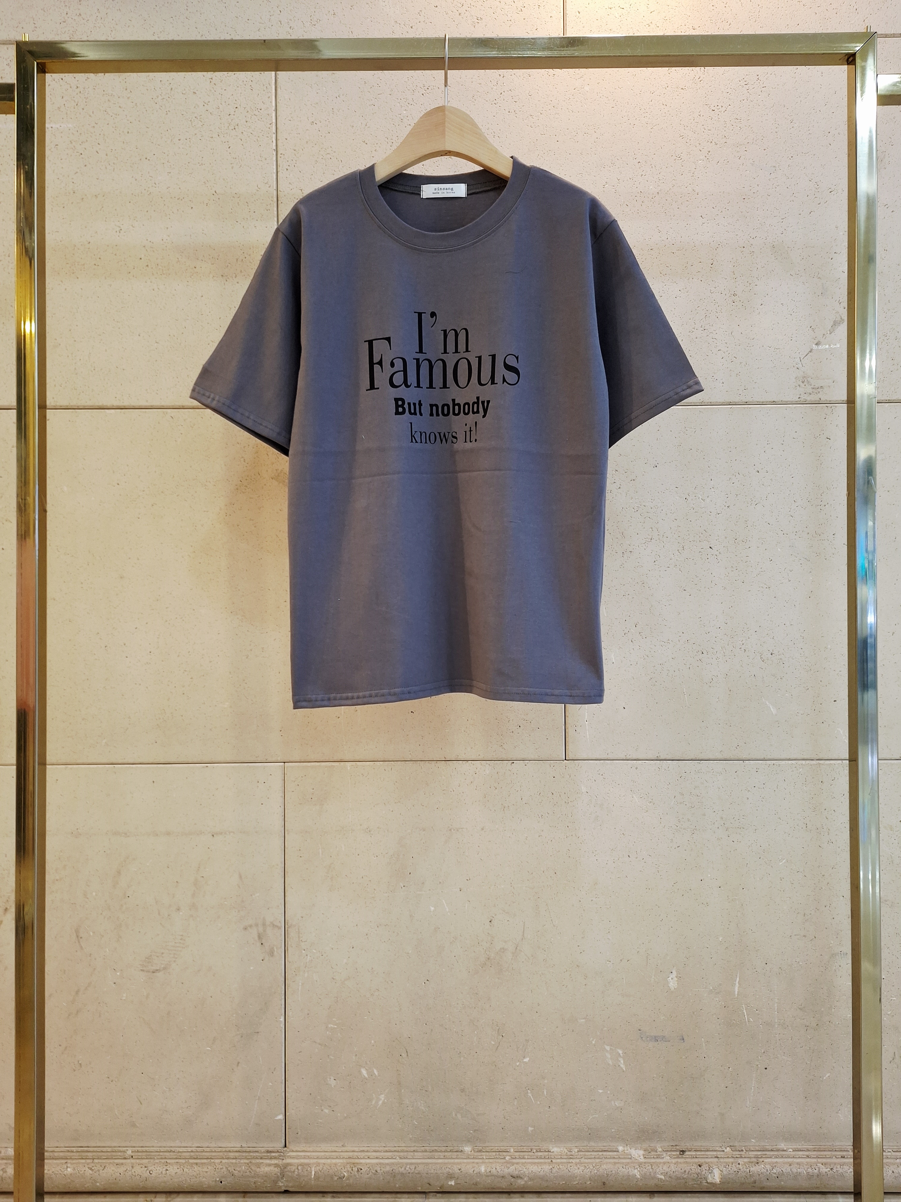 コットンラウンドネックオーバーサイズ半袖レタリングTシャツ | 詳細画像11