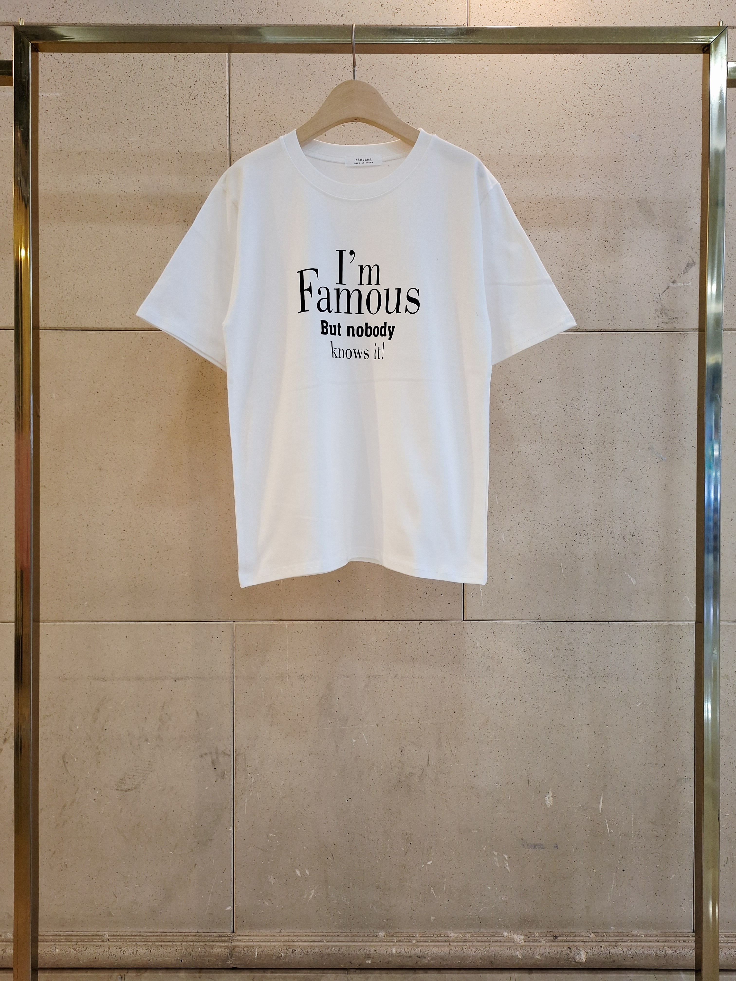 コットンラウンドネックオーバーサイズ半袖レタリングTシャツ | 詳細画像12