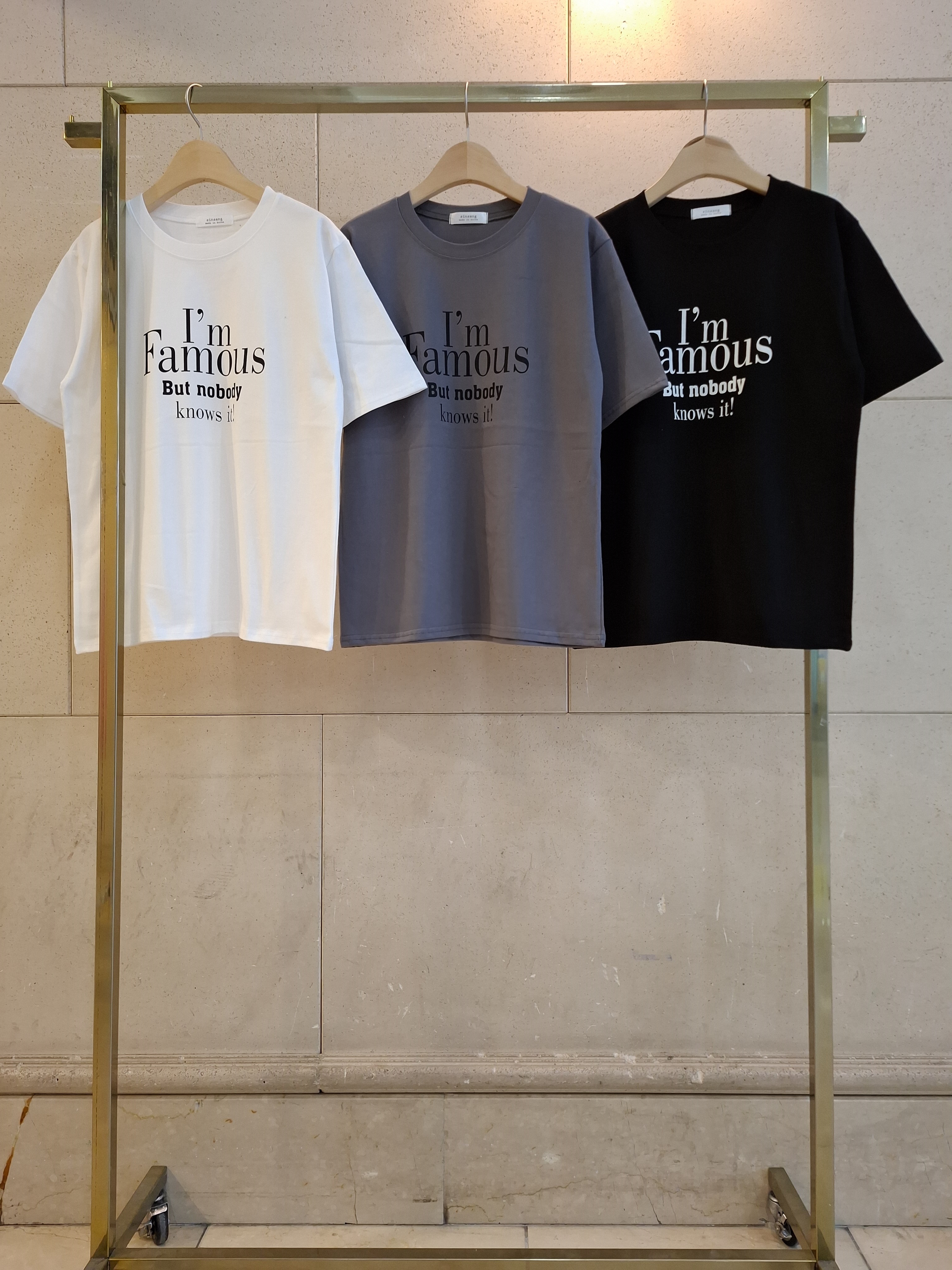 コットンラウンドネックオーバーサイズ半袖レタリングTシャツ | 詳細画像13