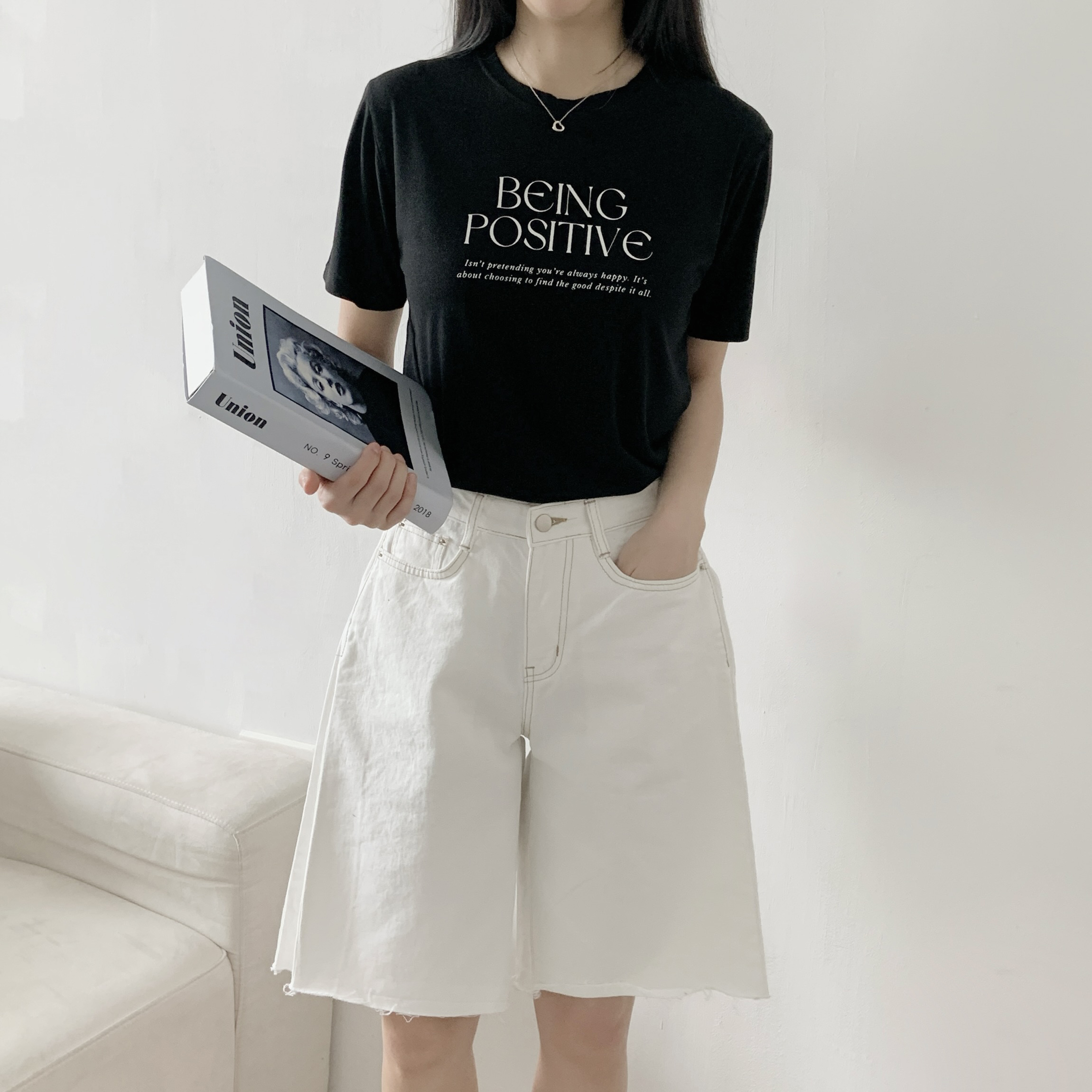 ラウンドネック半袖レタリングTシャツ | 詳細画像6