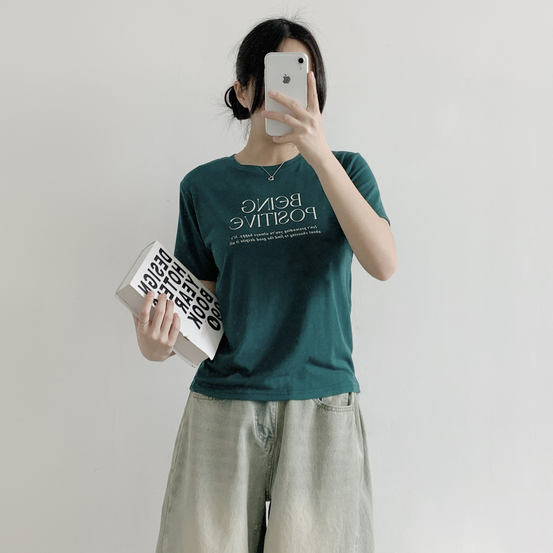 ラウンドネック半袖レタリングTシャツ | 詳細画像7