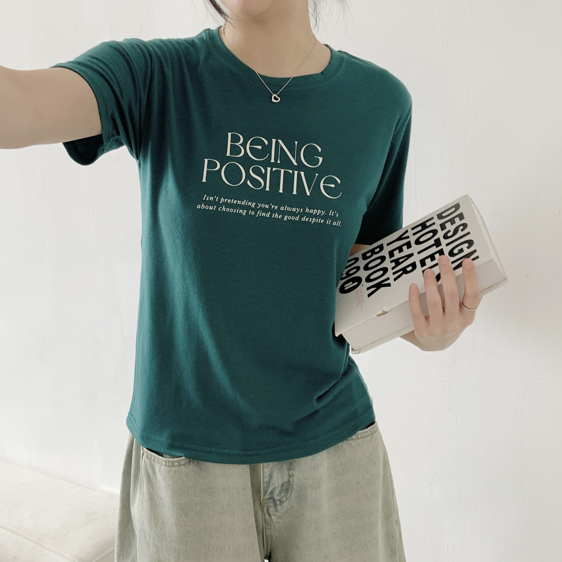 ラウンドネック半袖レタリングTシャツ | 詳細画像8