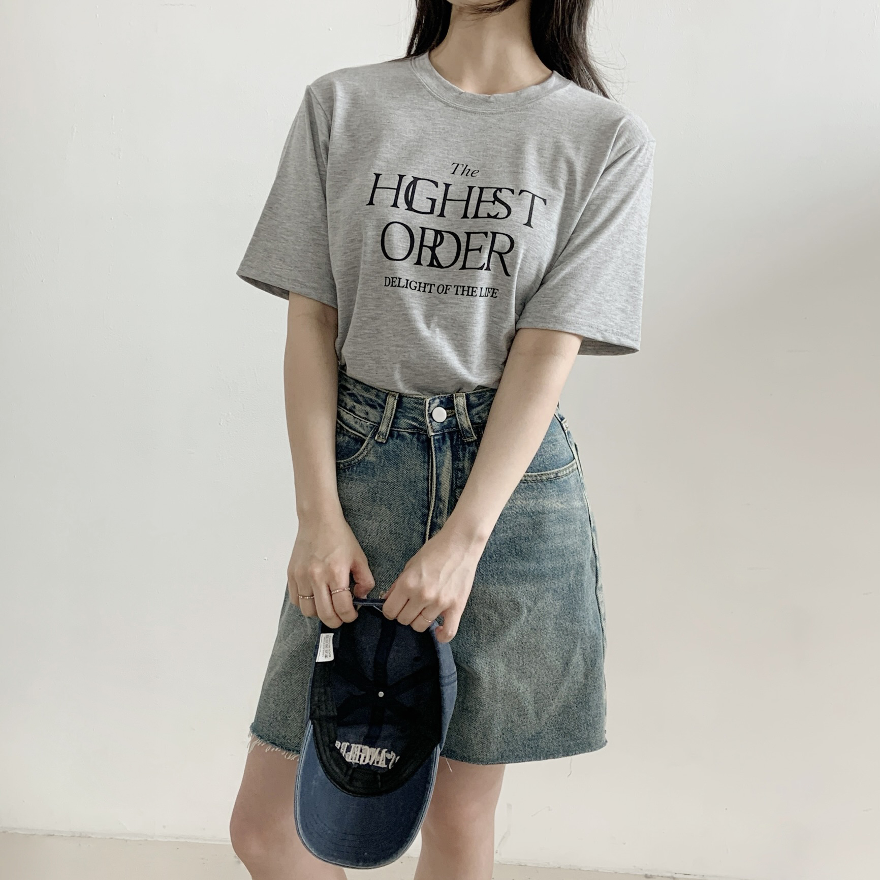 ラウンドネックルーズ半袖レタリングTシャツ | 詳細画像9