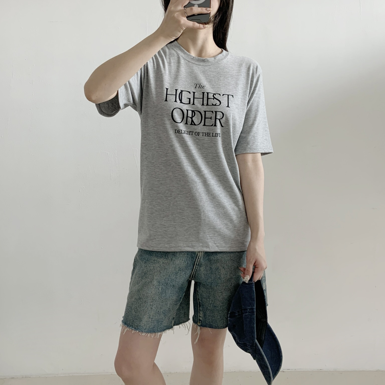 ラウンドネックルーズ半袖レタリングTシャツ | 詳細画像10