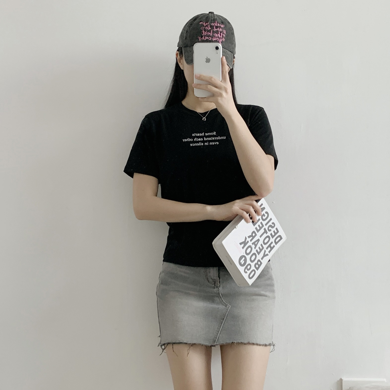 ラウンドネックベーシック半袖レタリングTシャツ | 詳細画像6