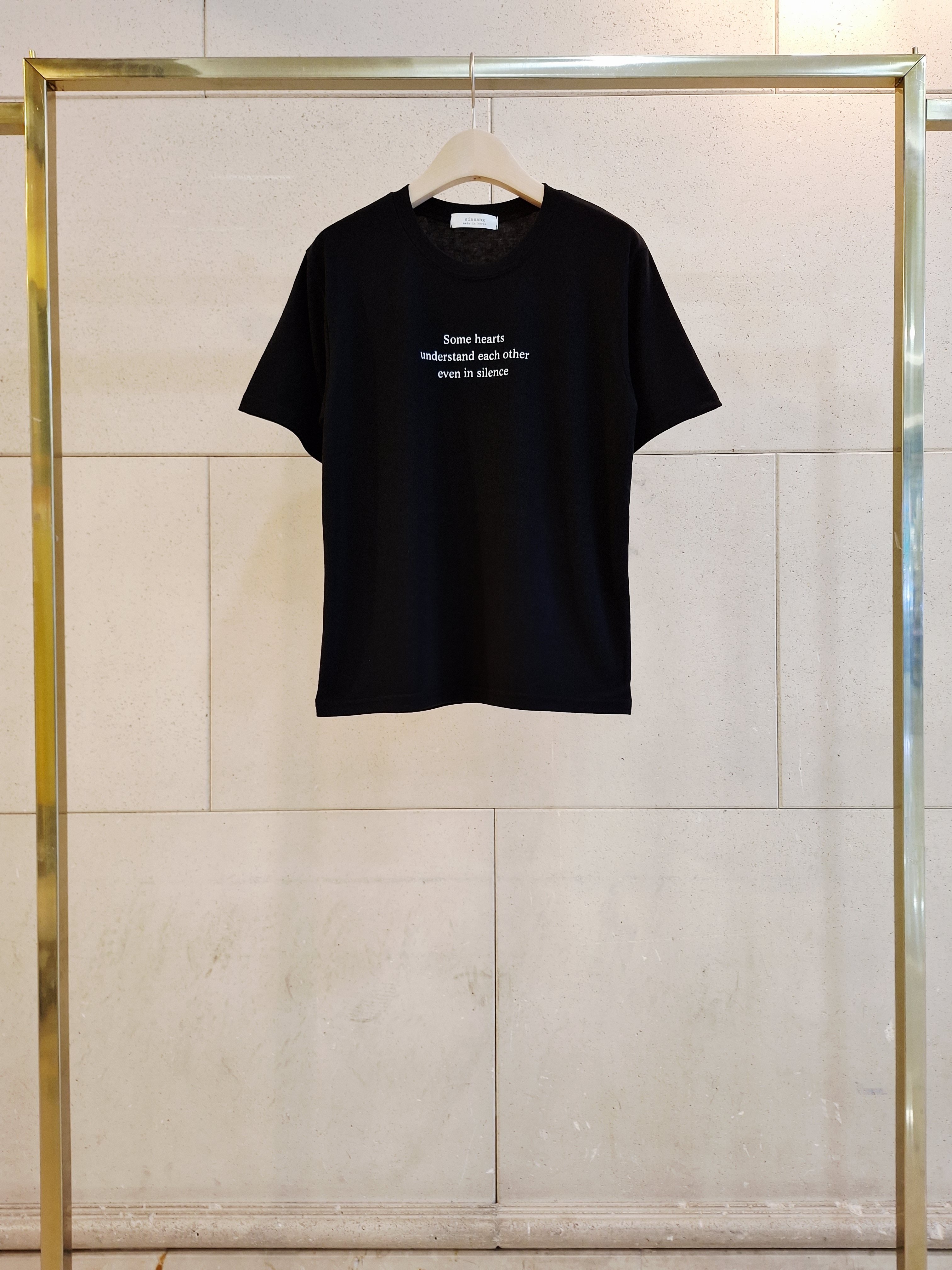 ラウンドネックベーシック半袖レタリングTシャツ | 詳細画像9
