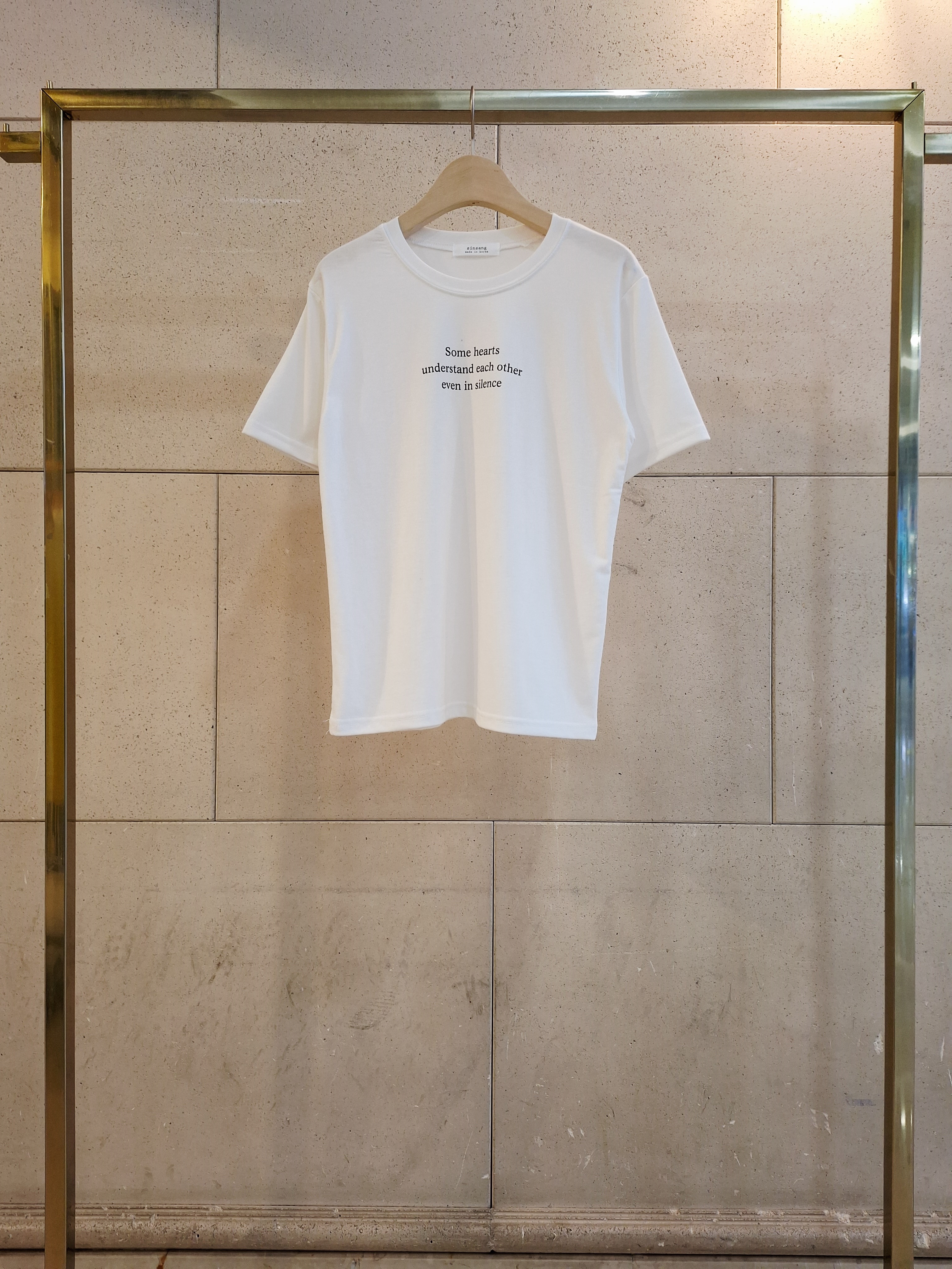 ラウンドネックベーシック半袖レタリングTシャツ | 詳細画像11