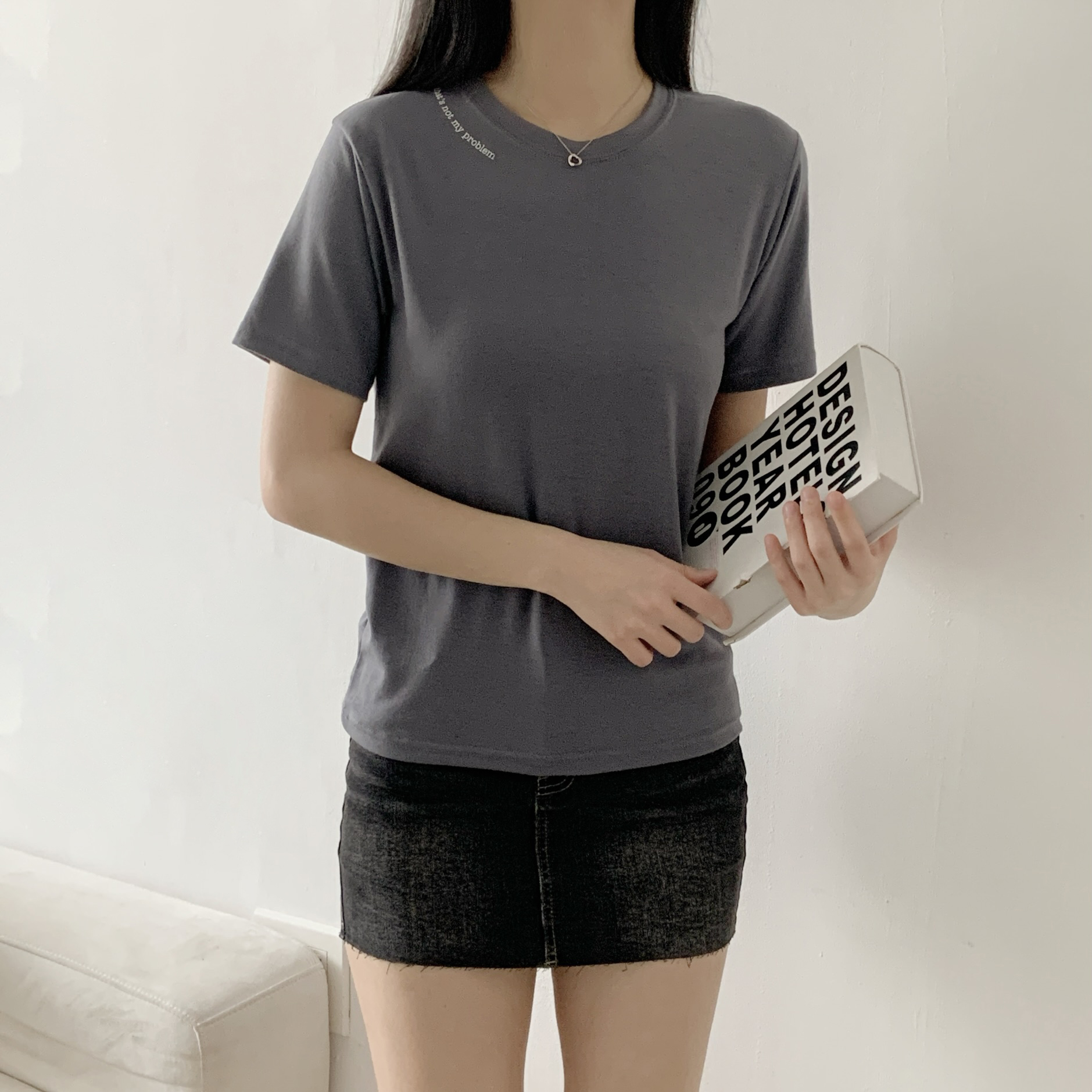 ラウンドネック半袖レタリングTシャツ | 詳細画像3