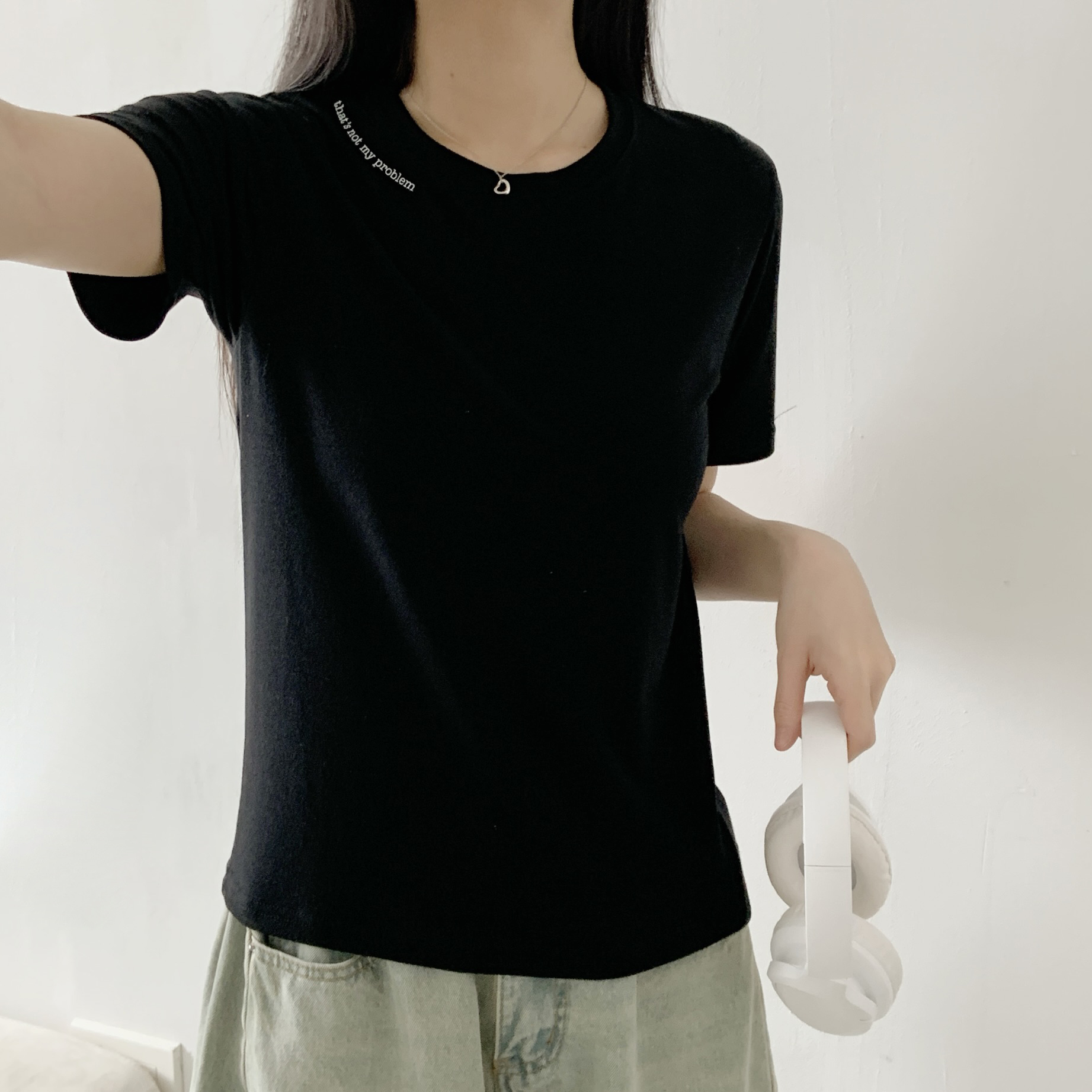 ラウンドネック半袖レタリングTシャツ | 詳細画像5